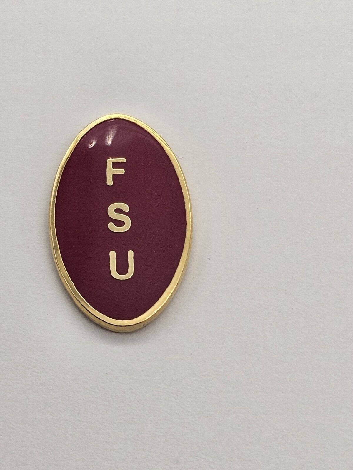 Florida State University Hat Lapel Pin Back Metal Vtg Enameled