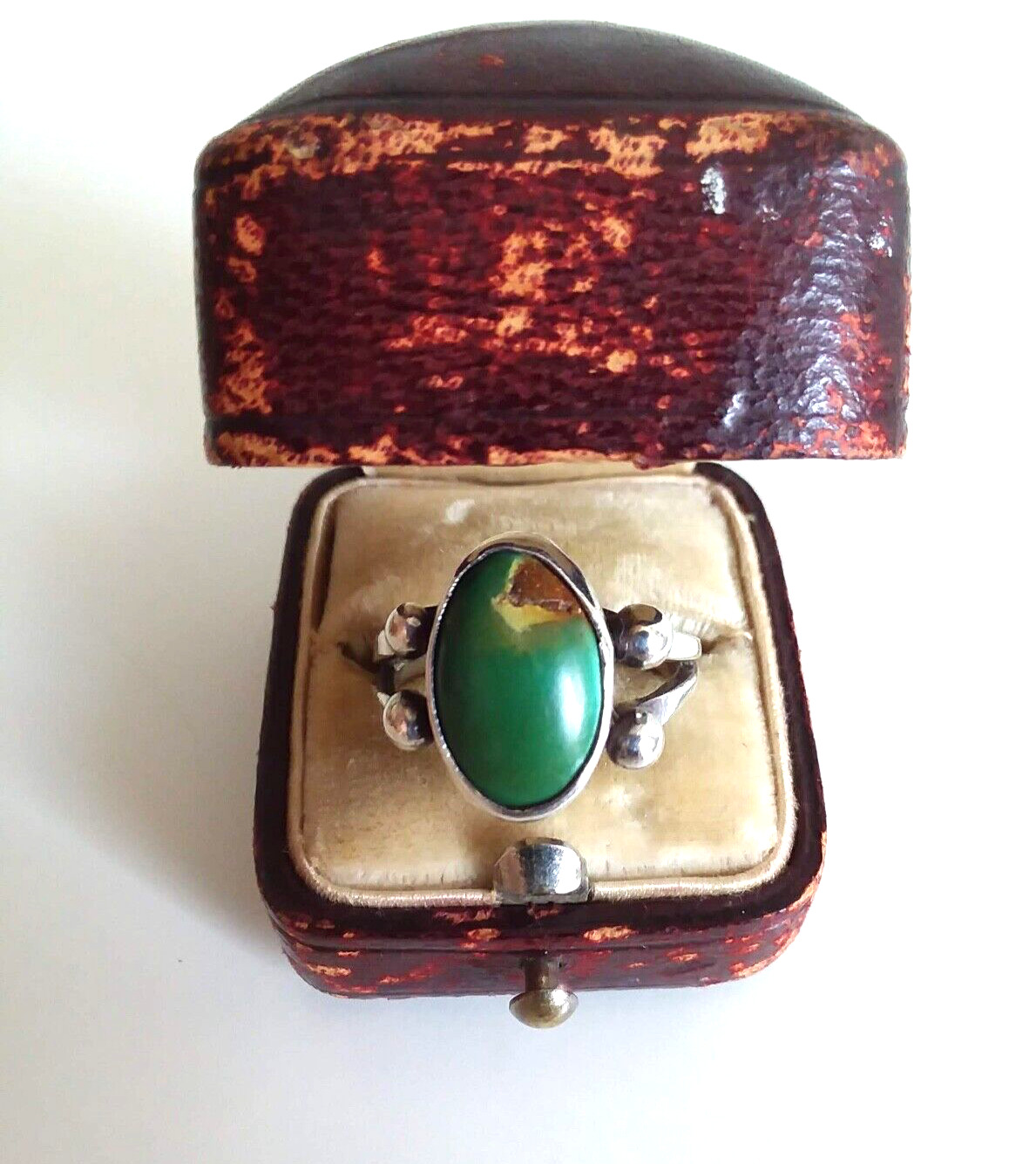 Old Pawn Navajo Turquoise Silver Ring