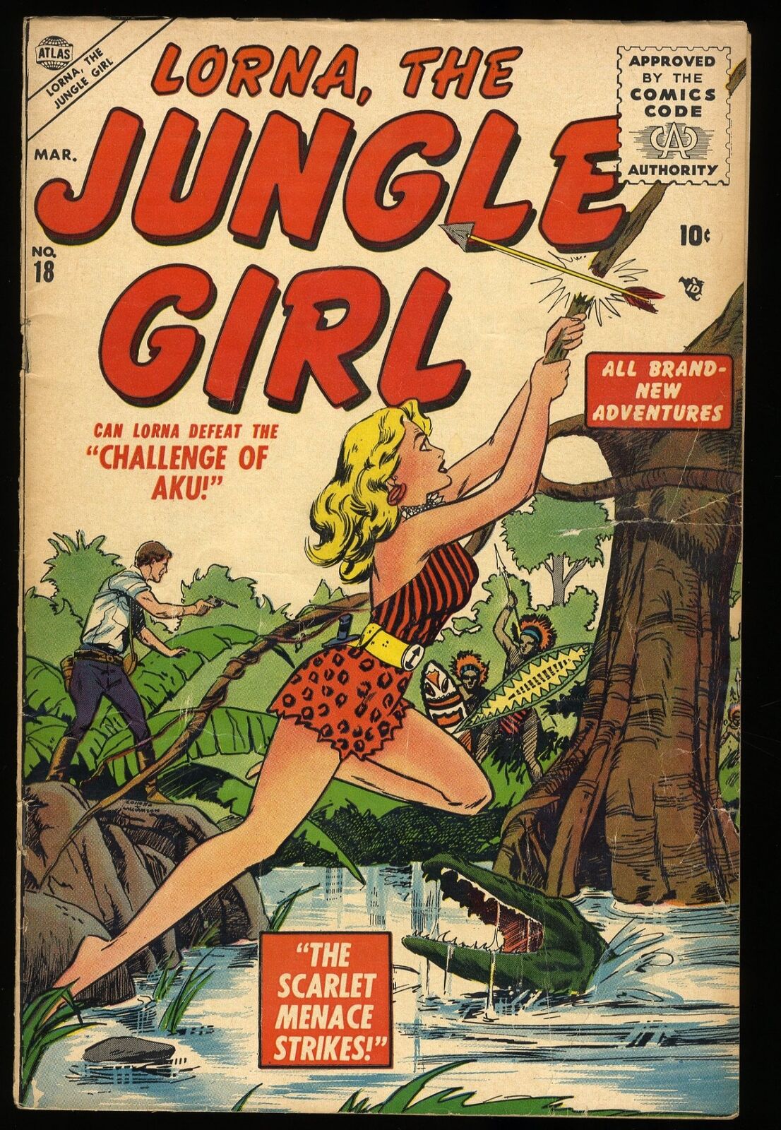 Lorna the Jungle Girl (1953) #18 VG 4.0 Challenge of Aku Marvel 1956