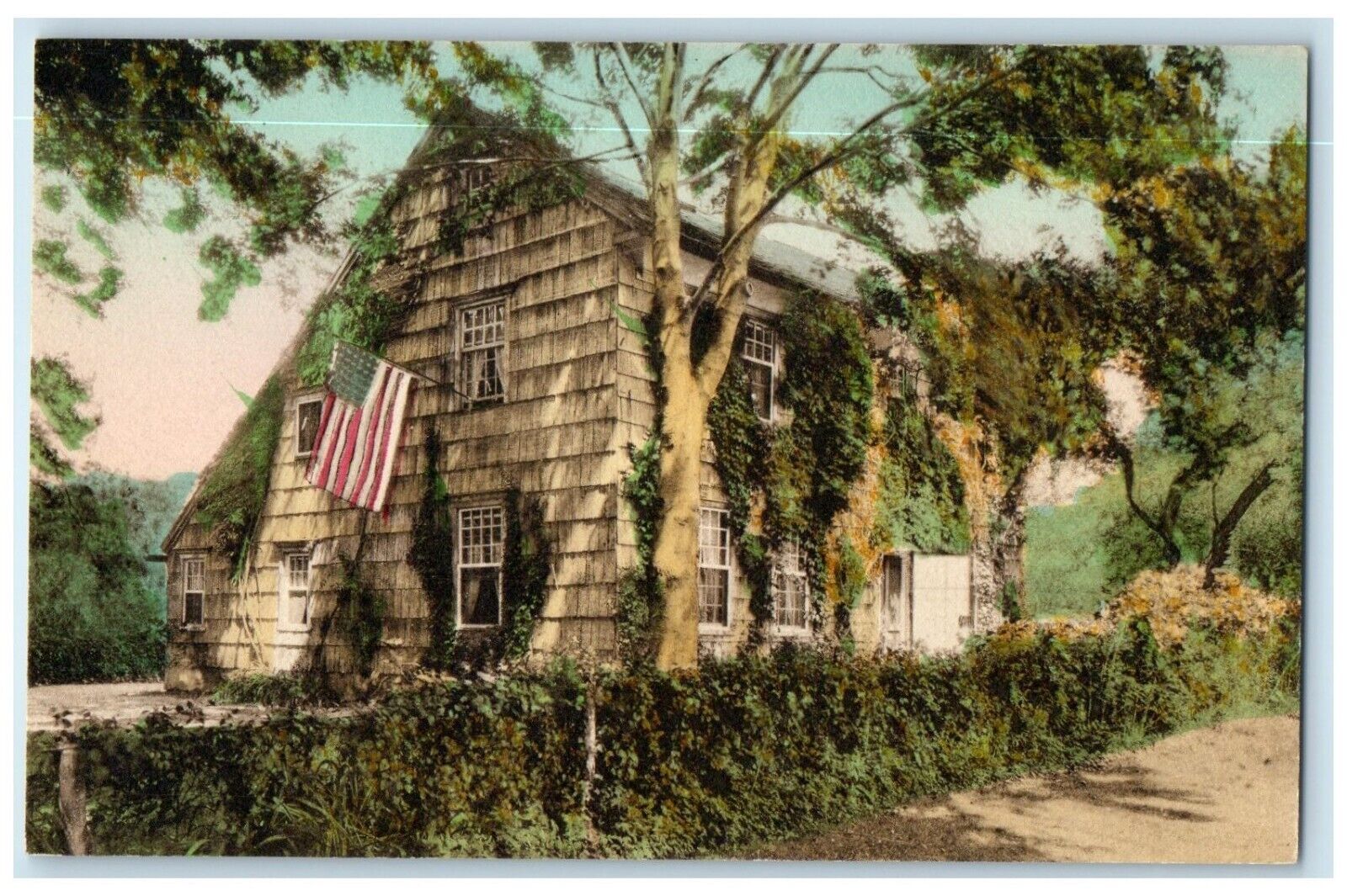 c1940 Home Sweet Home East Hampton Exterior View Long Island New York Postcard