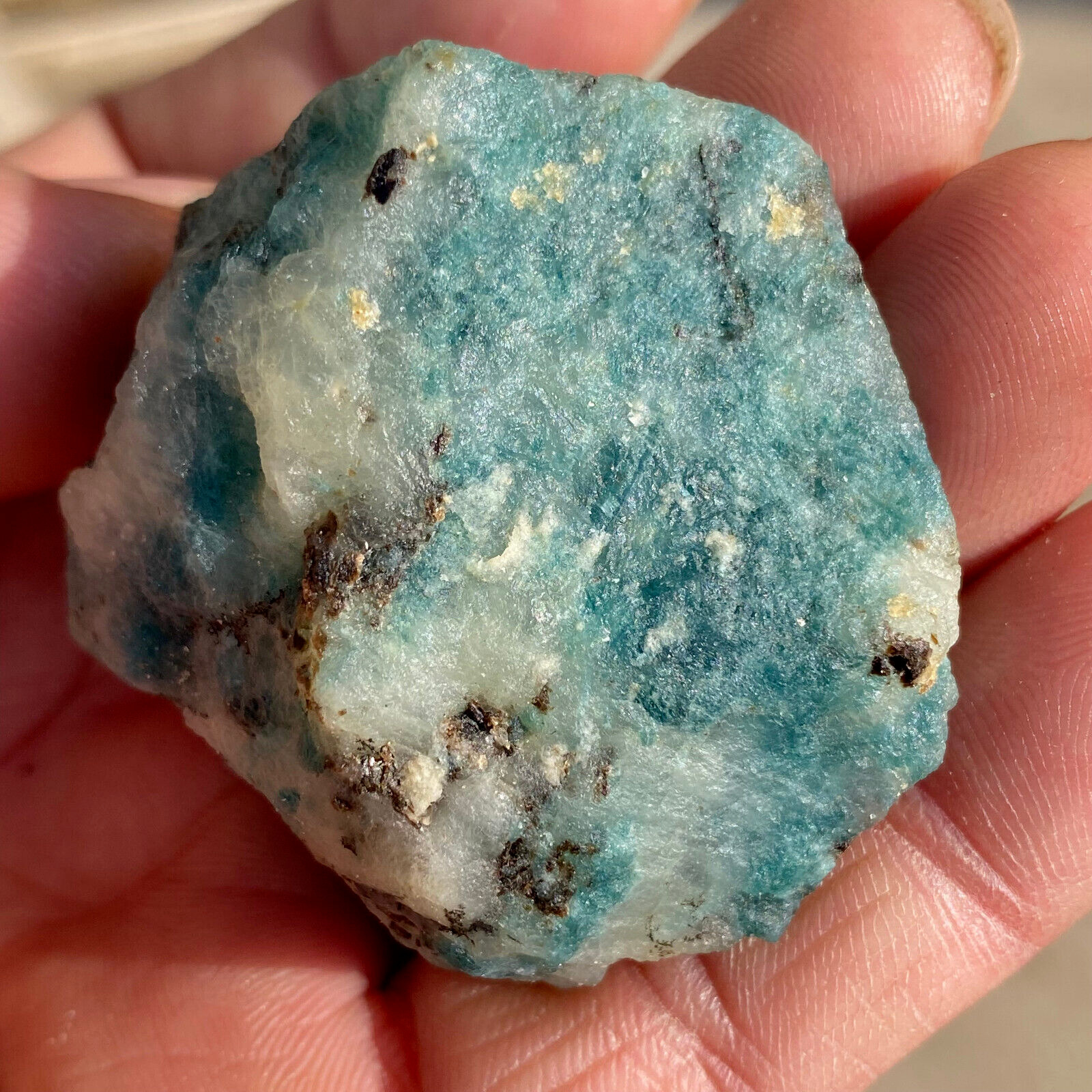 294ct Large Grandidierite Raw Crystal Blue-green Natural Gemstone Rare Specimen