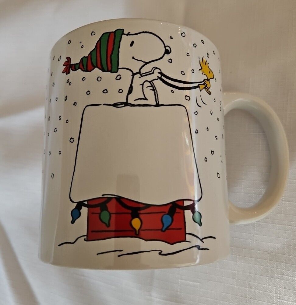 Snoopy & Woodstock Peanuts Christmas Mug Zrike Brand 2023 Oversized Mug