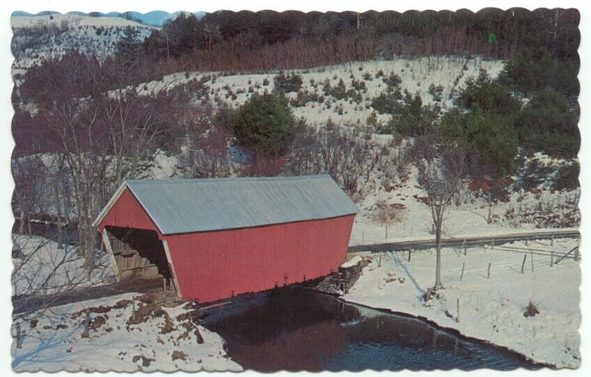 East Bethel VT Covered Bridge Vintage Postcard Vermont