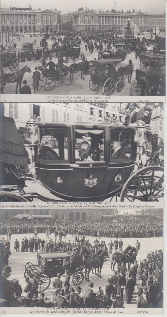Great Britain Lord Mayor Sir Walter Morgan 1906 Visit Paris 29 PC (L5390)