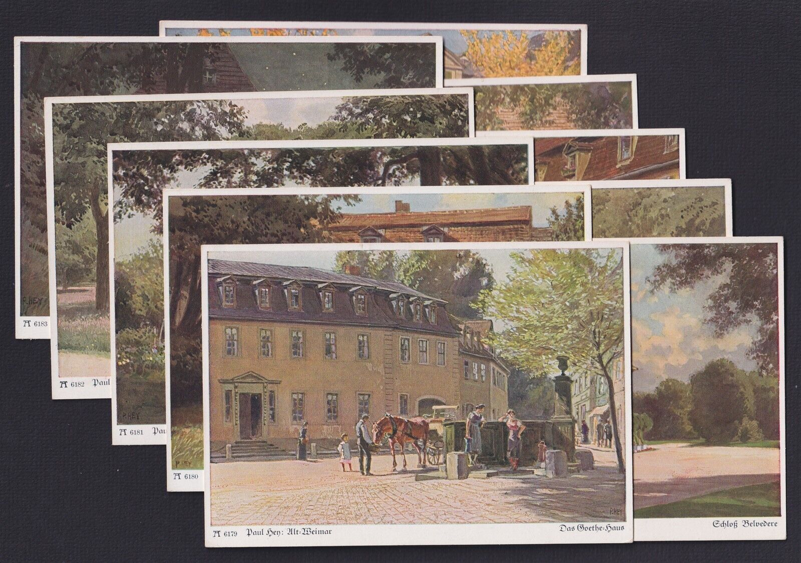 GERMANY, Postcard, Paul Hey, #6179-6188, Alt-Weimar, Set of 10 cards w/out cover