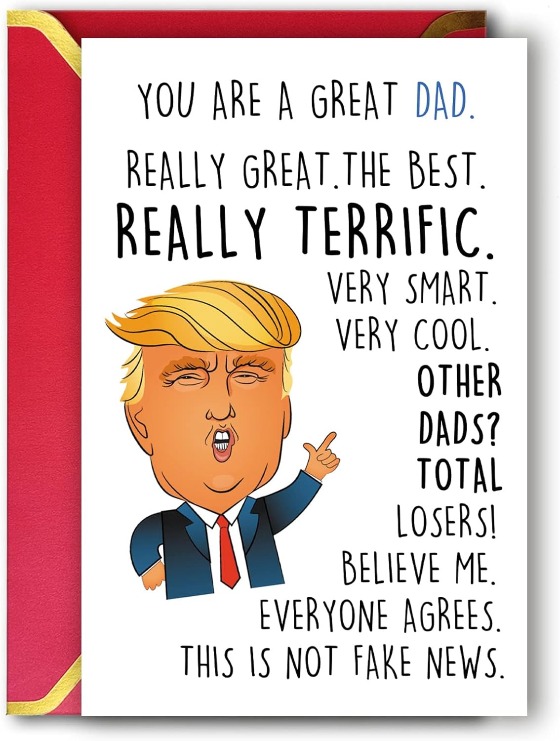 Crazy Donald Trump Fathers Day Cards Gifts for Dad, Trump Fathers Day Card from 