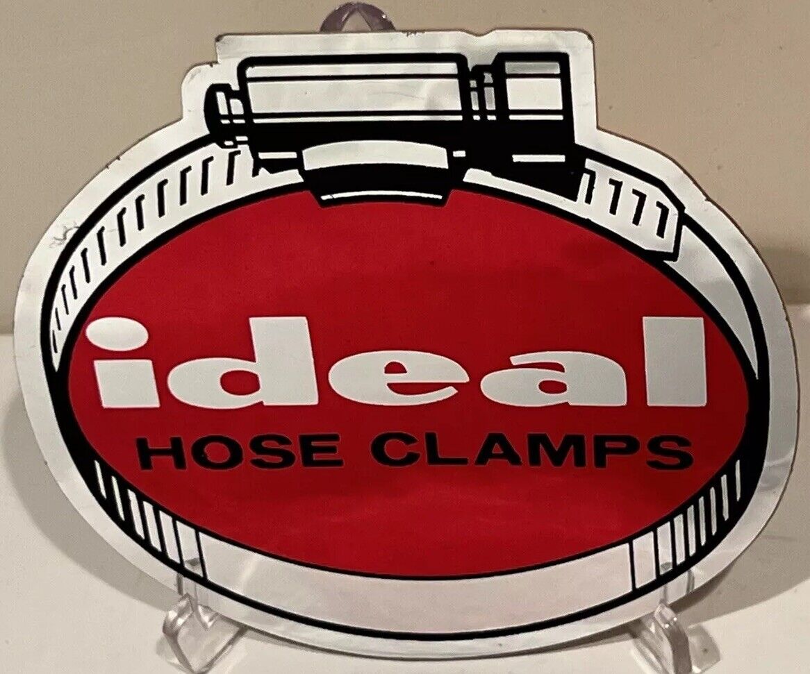 Vintage RARE Ideal Hose Clamps Chrome Style 1960’s or 70’s  Sticker NOS