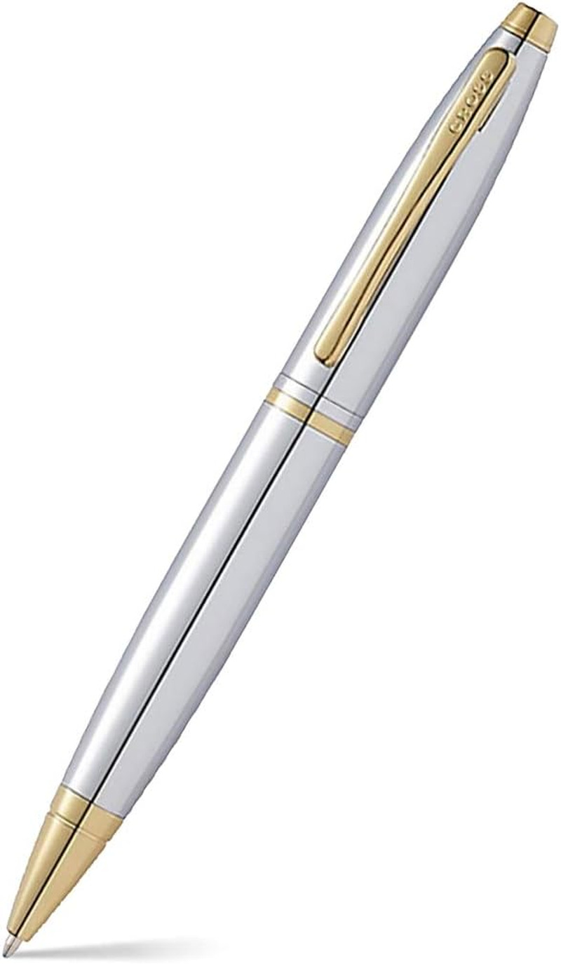 Calais Ballpoint Pen Chrome and Gold Trim