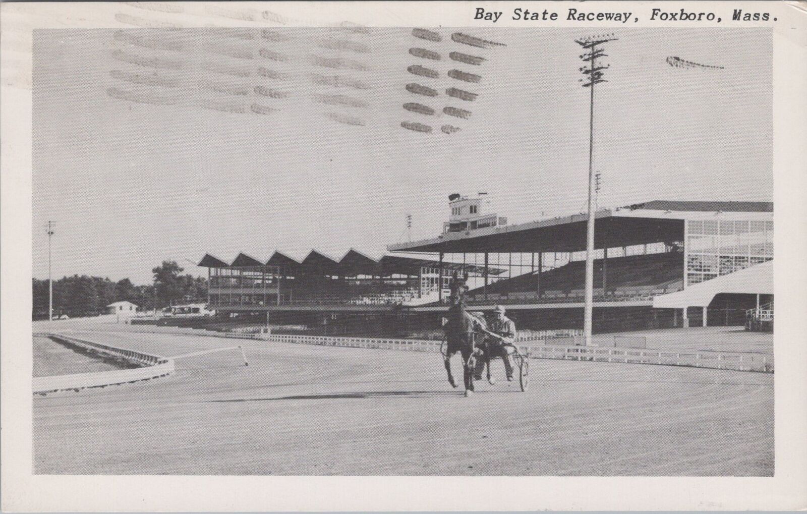 Bay State Raceway, Foxboro, Massachusetts c1960s PM Postcard