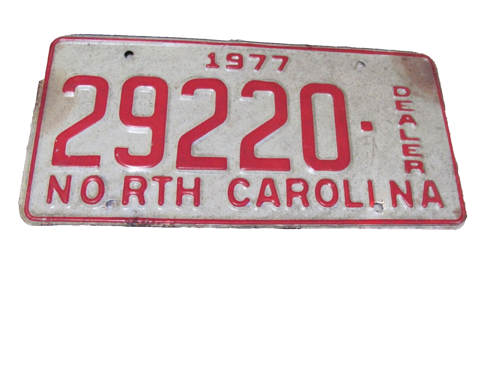 1977 NC dealer license plate