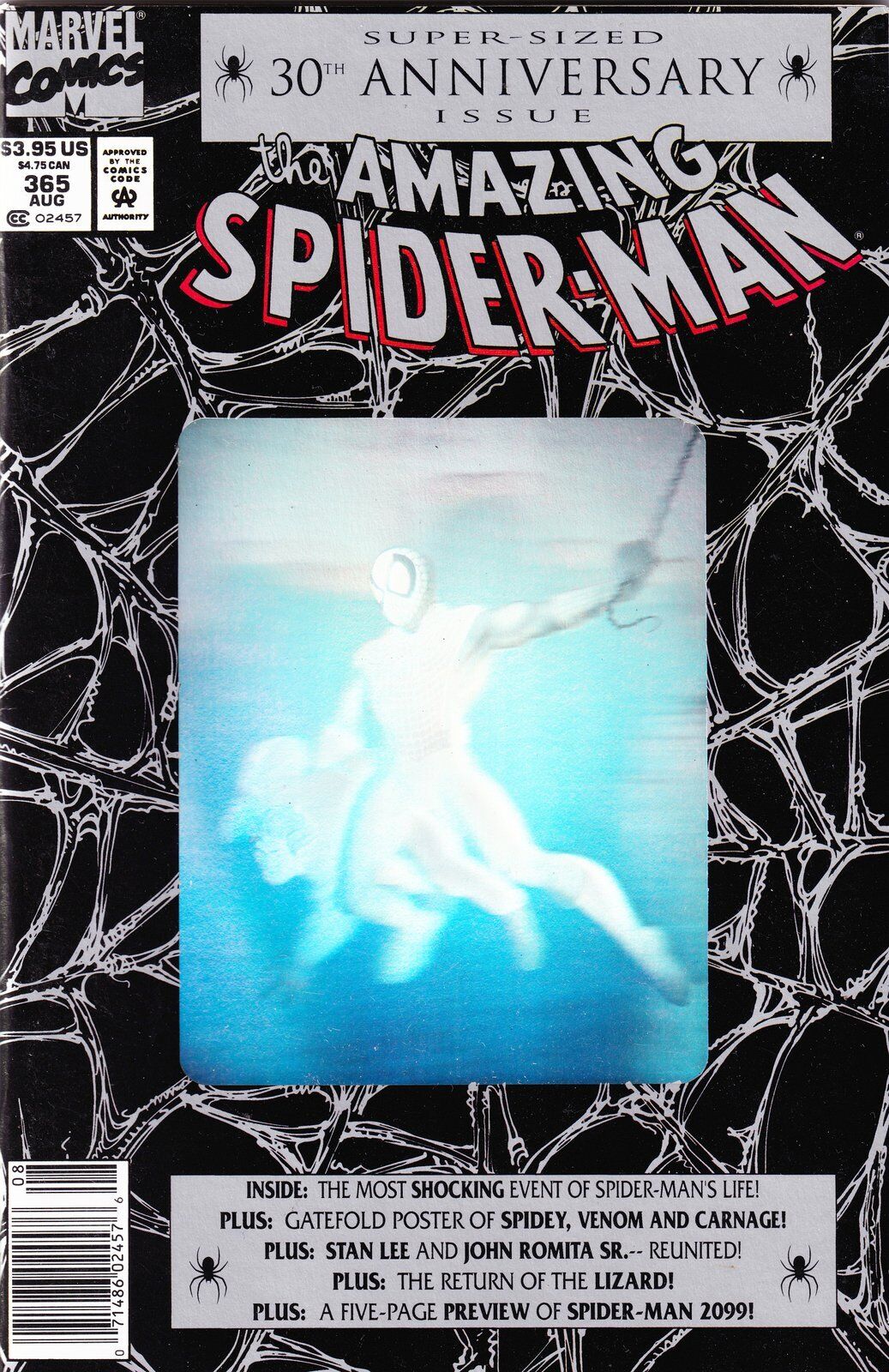 The Amazing Spider-Man #365 30th Anniversary Newsstand Marvel Comics