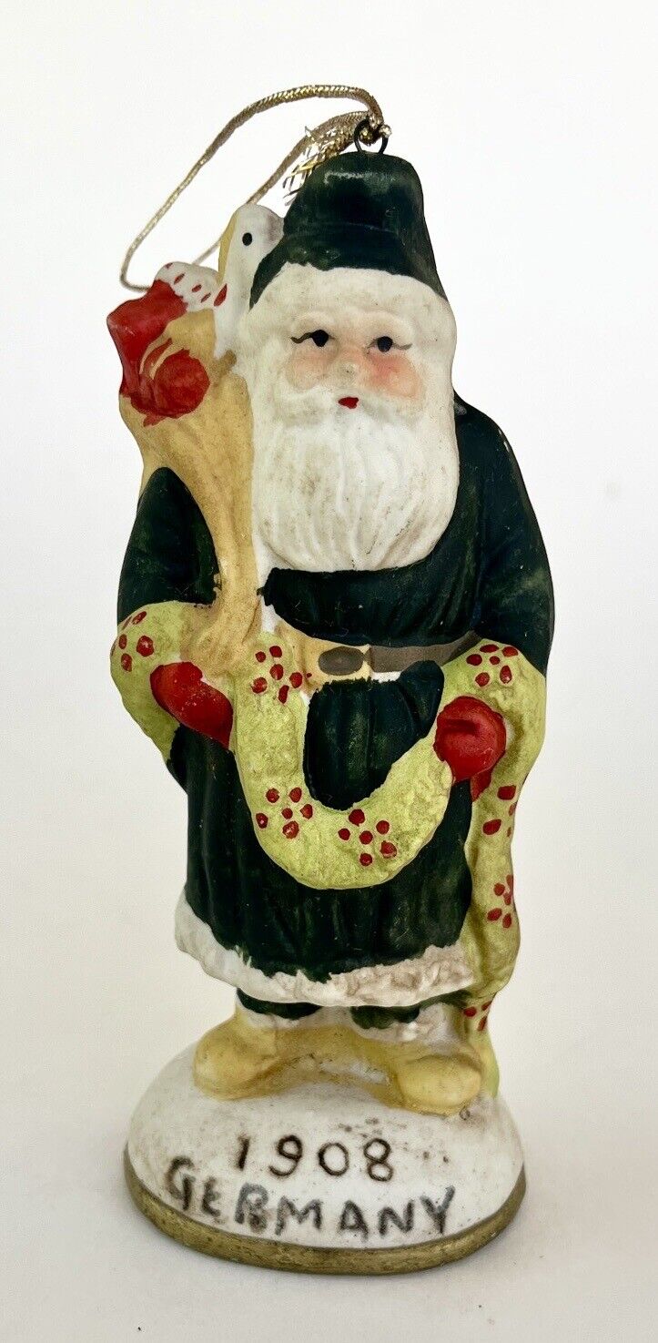 Vintage Christmas Santa 1908 Germany Holding Snake Figurine 5.5 Inches
