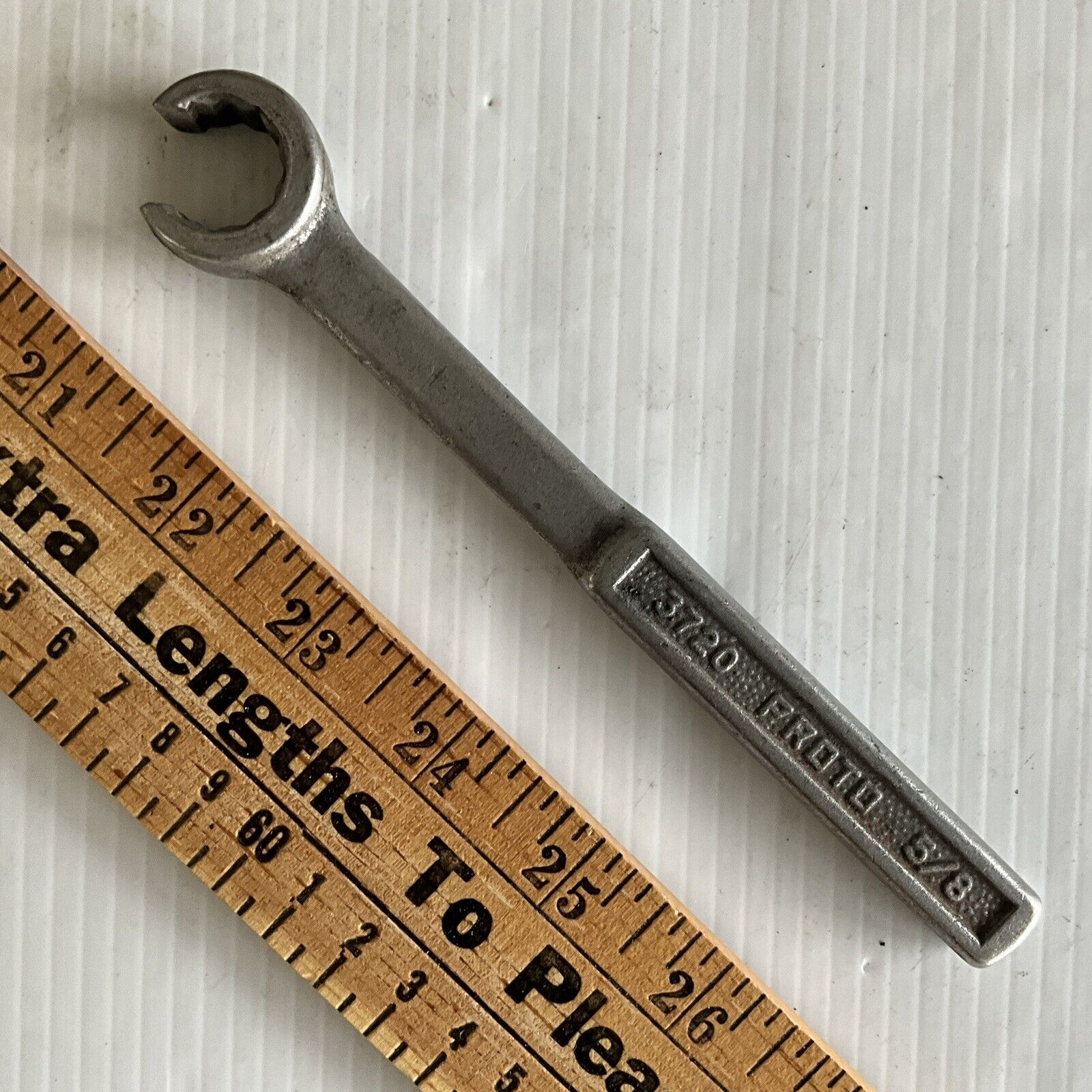 Vintage PROTO LOS ANGELES PEBBLE STYLE 3720 Open End Flare Nut Wrench 5/8\