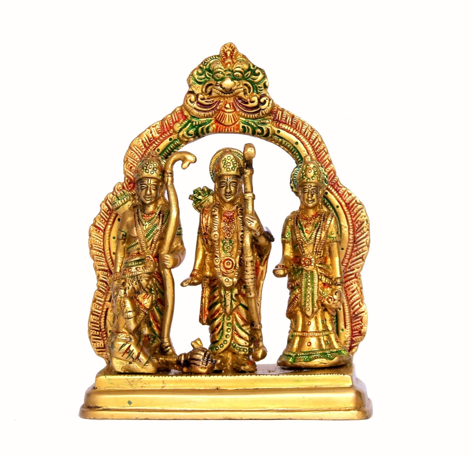 StonKraft - Brass Ram Darbar Includes Rama, Sita, Laxman, Hanuman Murti Idol ...