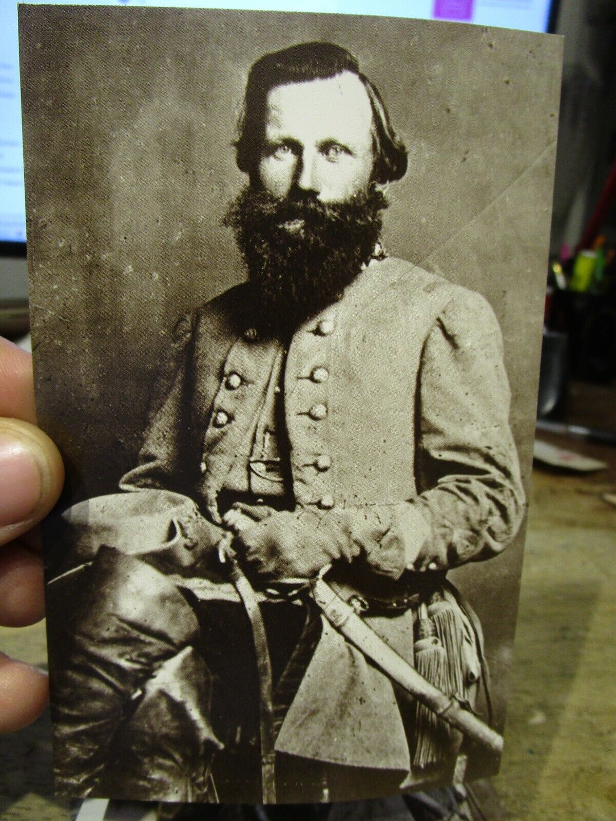 FAMOUS HISTORICAL PERSON POSTCARD Civil War Soldier Gen James Ewell Brown Stuart