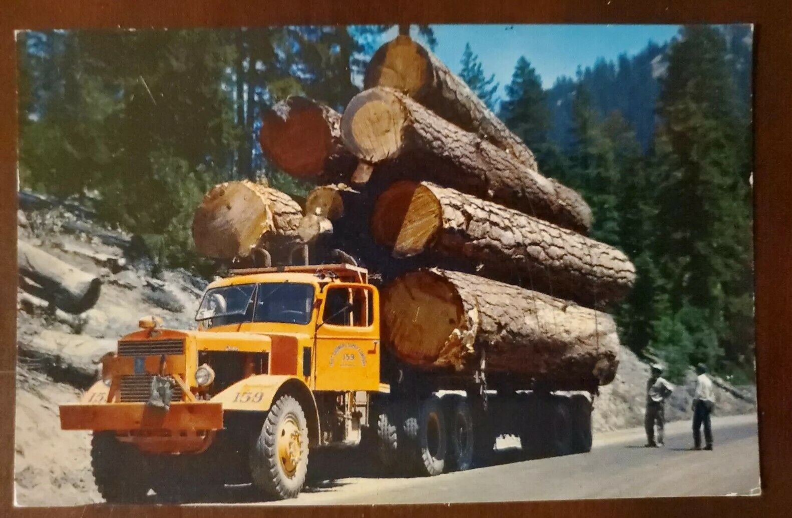 West Coast Massive Large Logging Truck Vintage Postcard