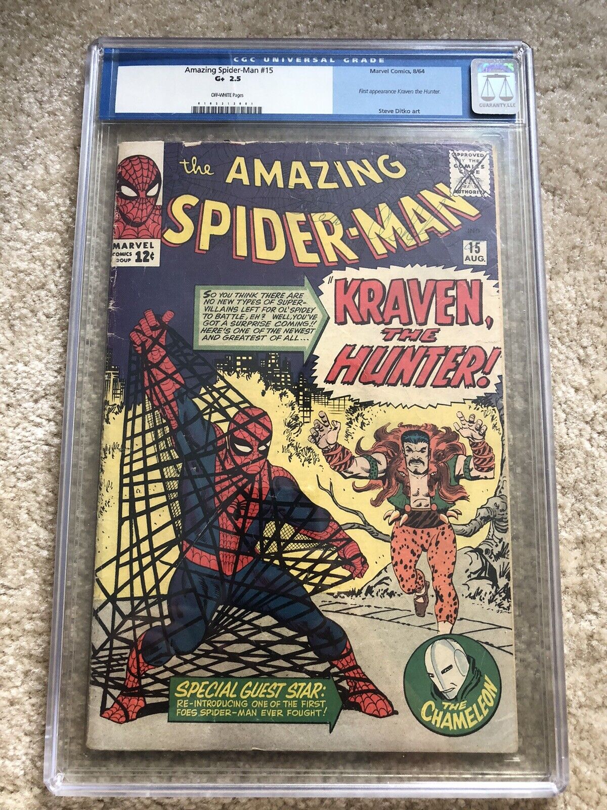 Amazing Spider-Man #15 - Marvel Comics 1964 CGC 2.5 1st appearance of Kraven the