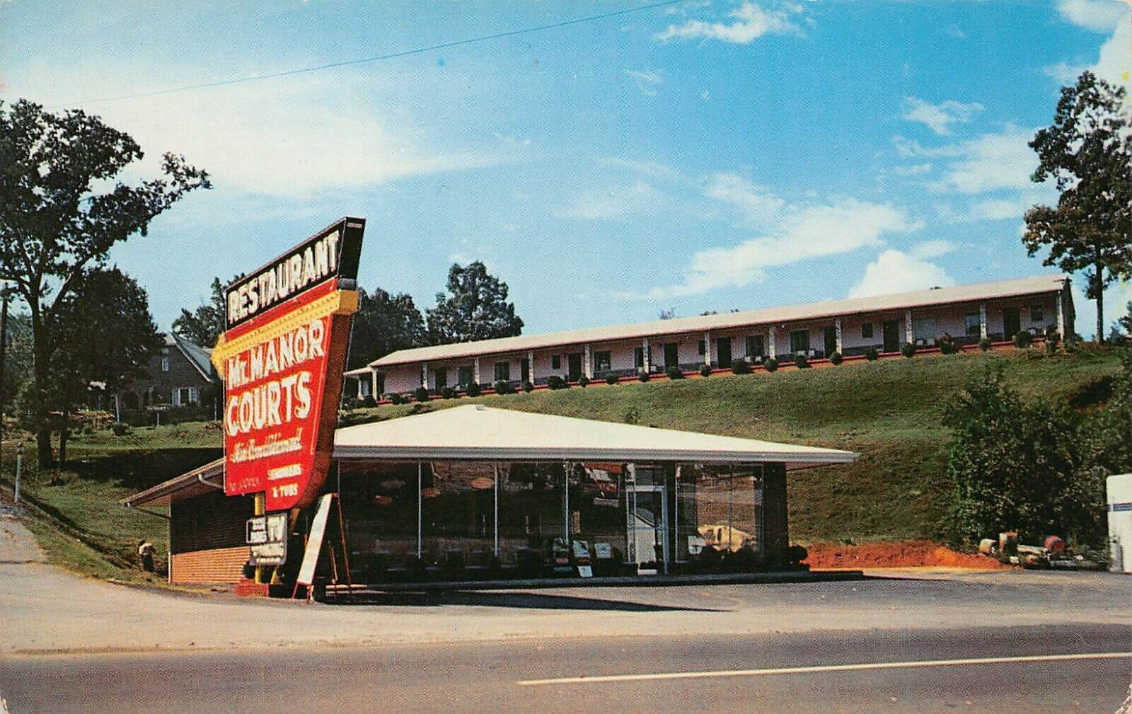 Chattanooga TN Tennessee Lookout Mountain Manor Courts Motel Vtg Postcard X8