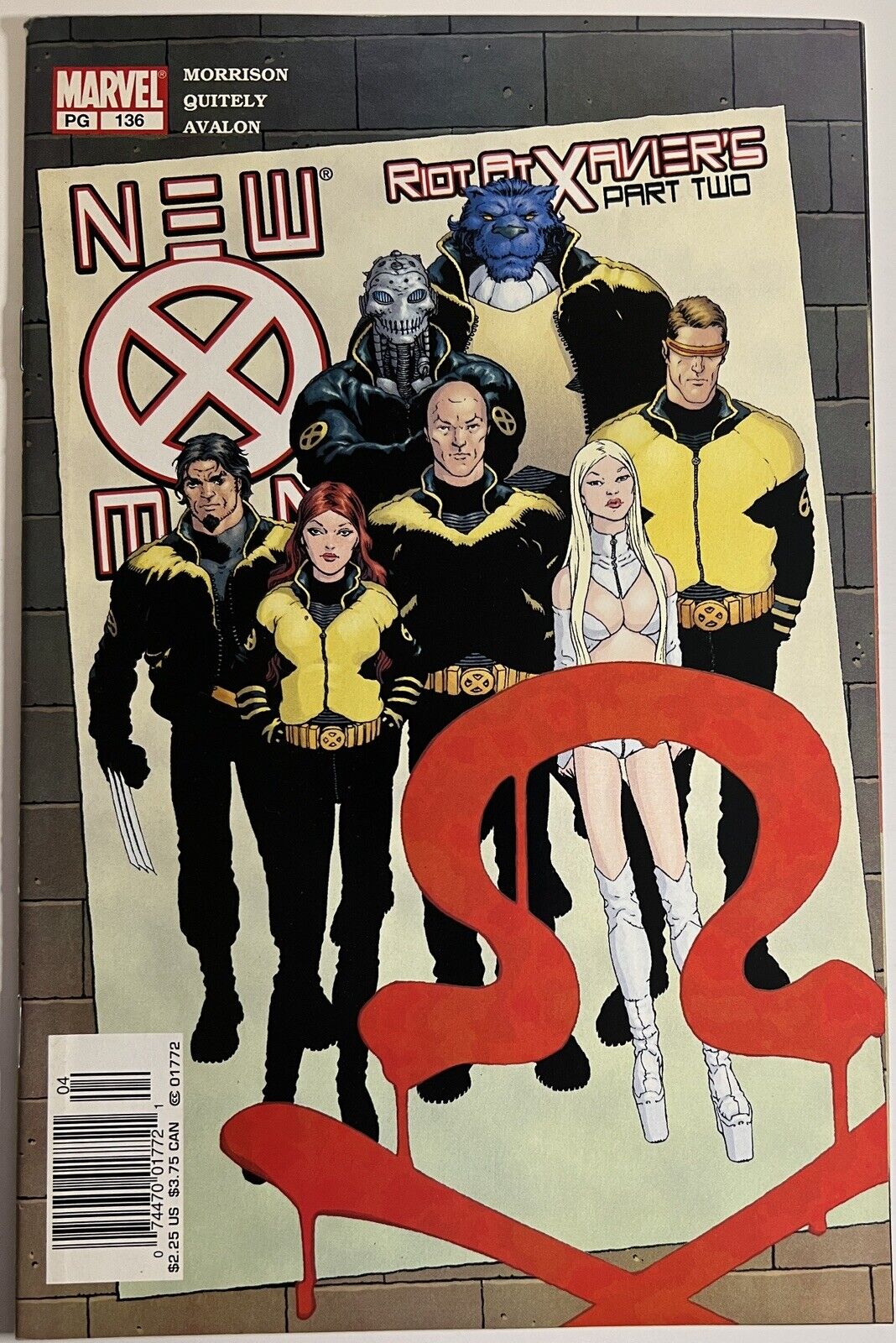 X-Men #136 Newsstand Variant Grant Morrison Frank Quitely 2003