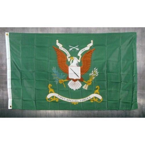 First Special Forces Flag Banner Sign 3' x 5' Foot Polyester Grommets Army 