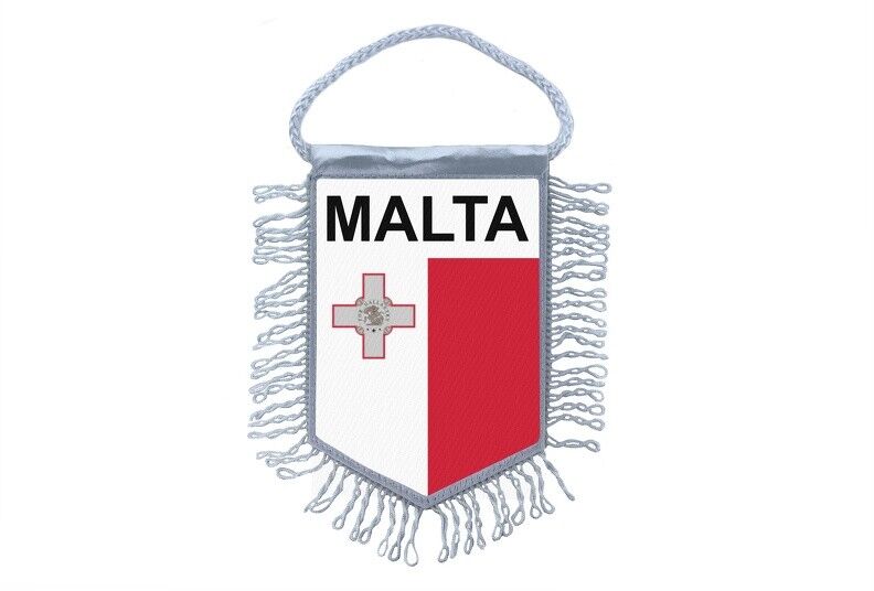Mini banner flag pennant window mirror cars country banner malta