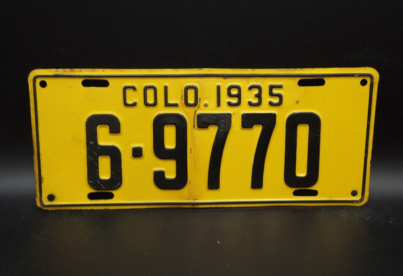 1935 COLORADO Passenger License Plate # 6 - 9770