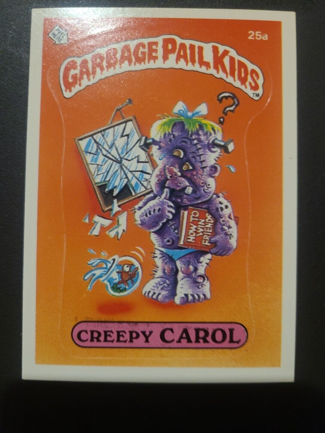 1985 Garbage Pail Kids ORIGINAL SERIES 1 (OS 1) 25a Creepy CAROL