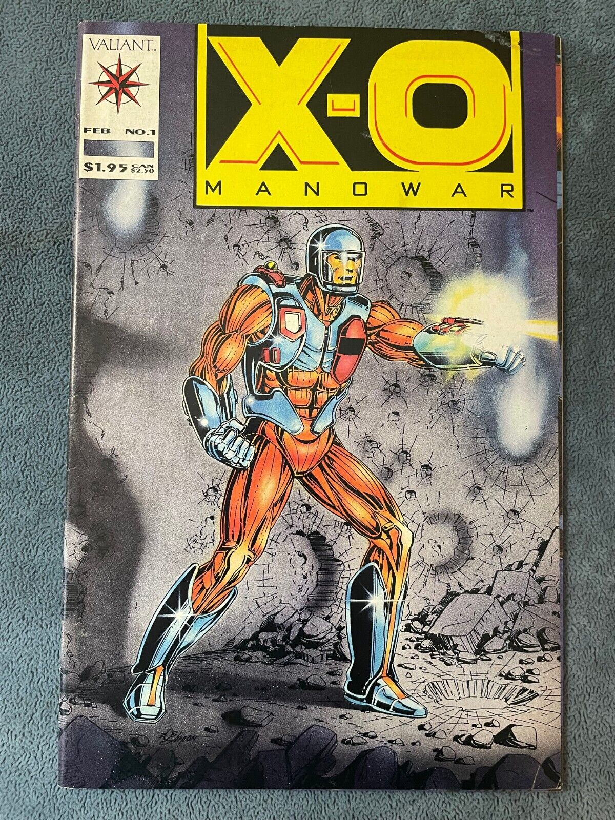 X-O Manowar #1 Valiant 1992 Bob Layton Barry Windsor Smith Key Issue Low Grade