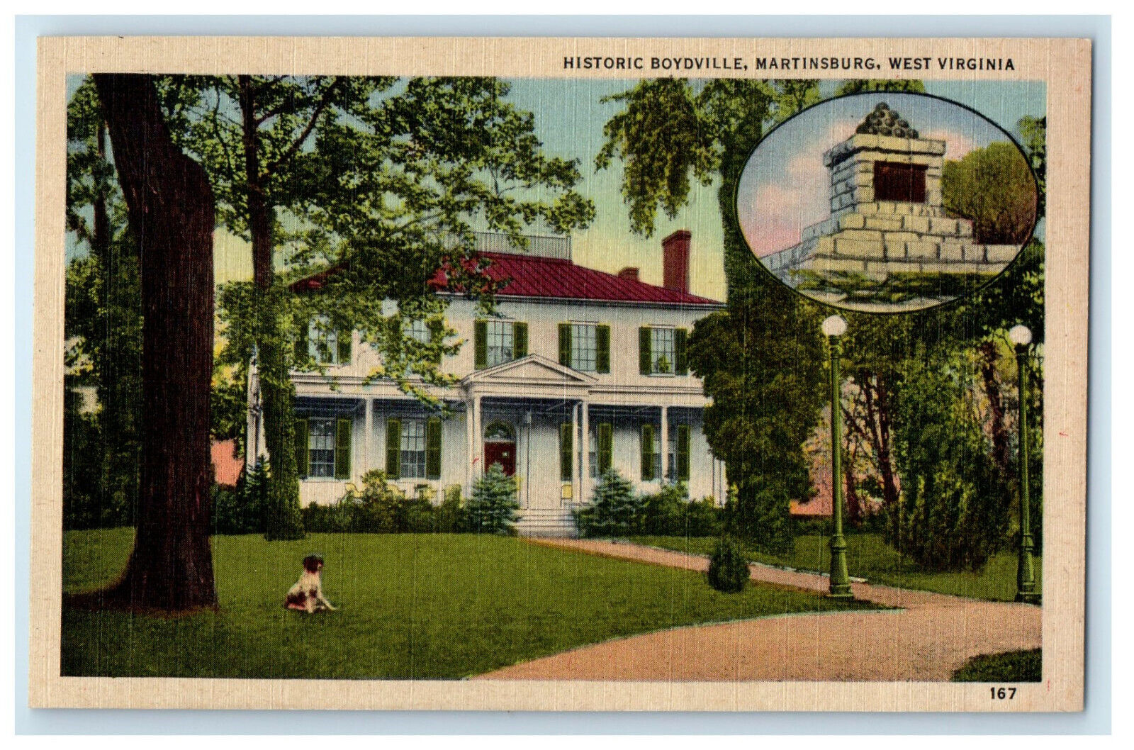 c1940s Historic Boydville Martinsburg West Virginia WV Unposted Postcard