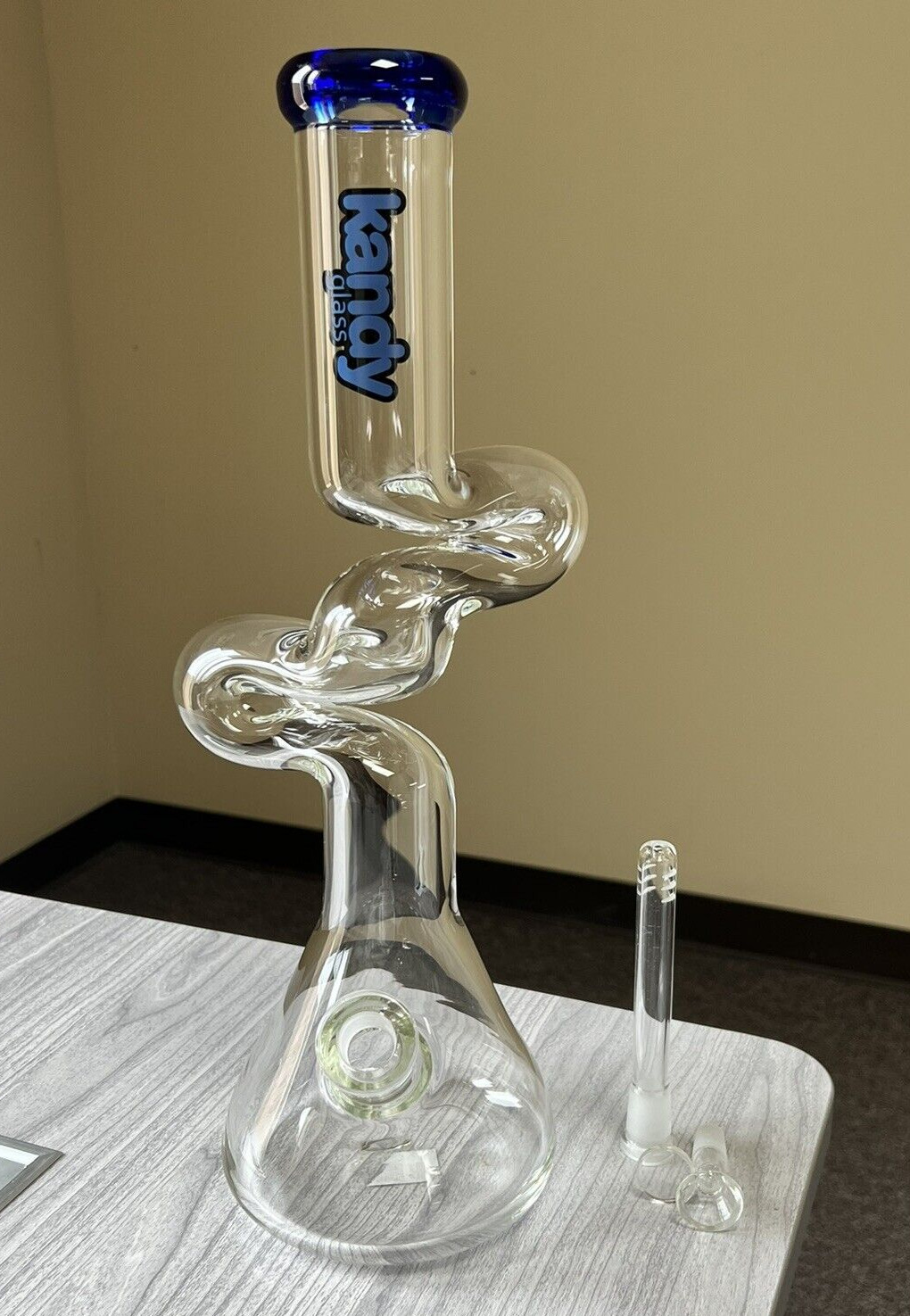 hookah water pipe bong glass 16 inch zigzag design beaker base pipe