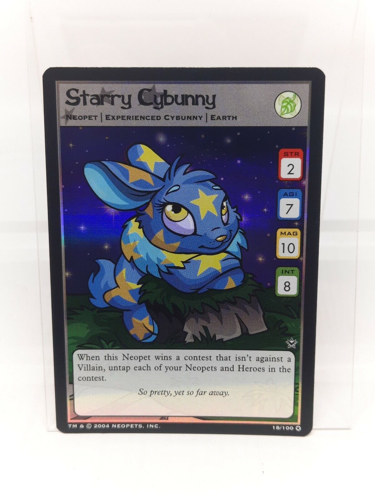 Starry Cybunny Holo 18/100 Return Of Dr. Sloth Neopets 2004 NM