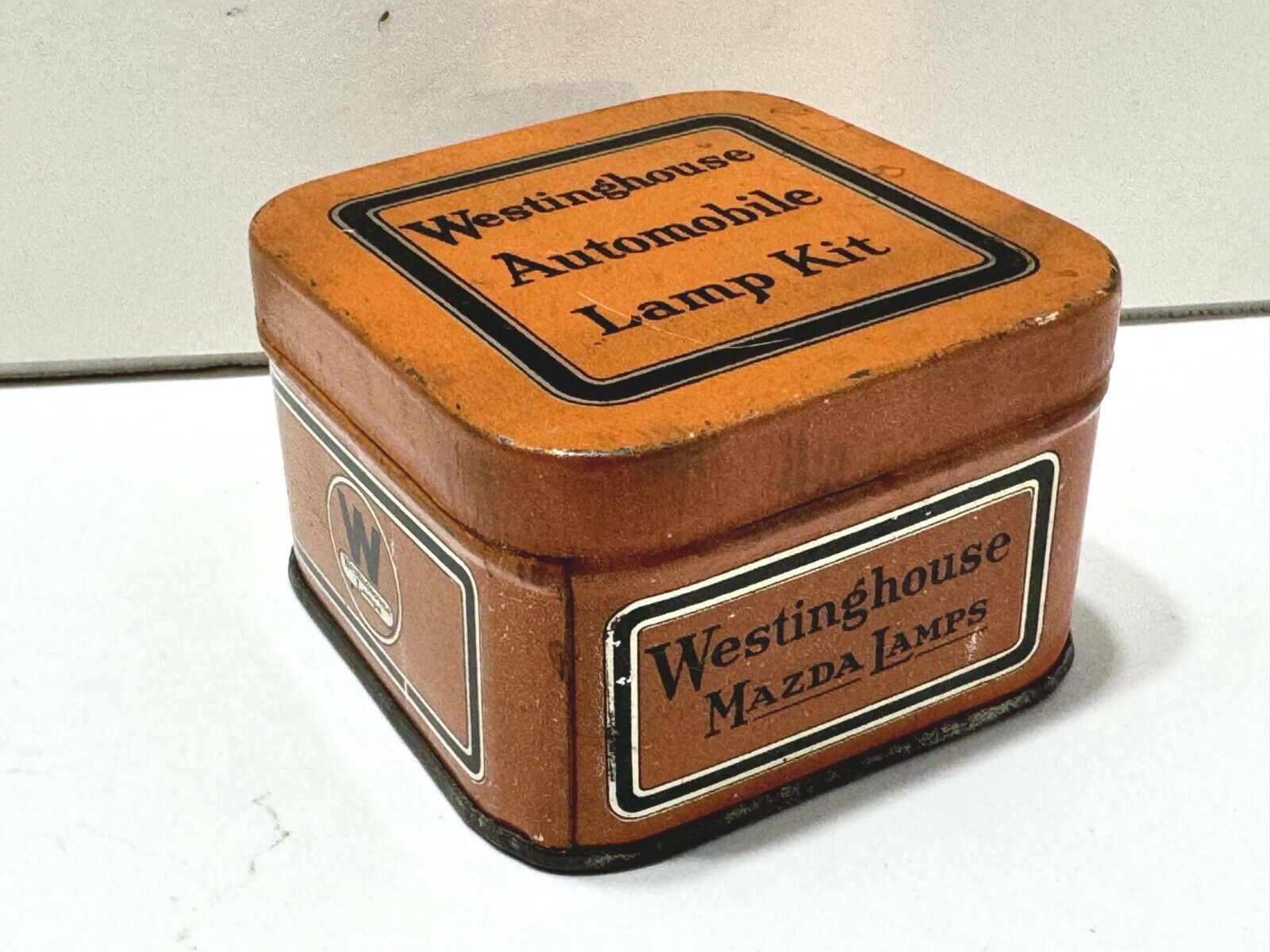 Westinghouse Automobile Lamp Kit Tin Box With Mazda Bulbs