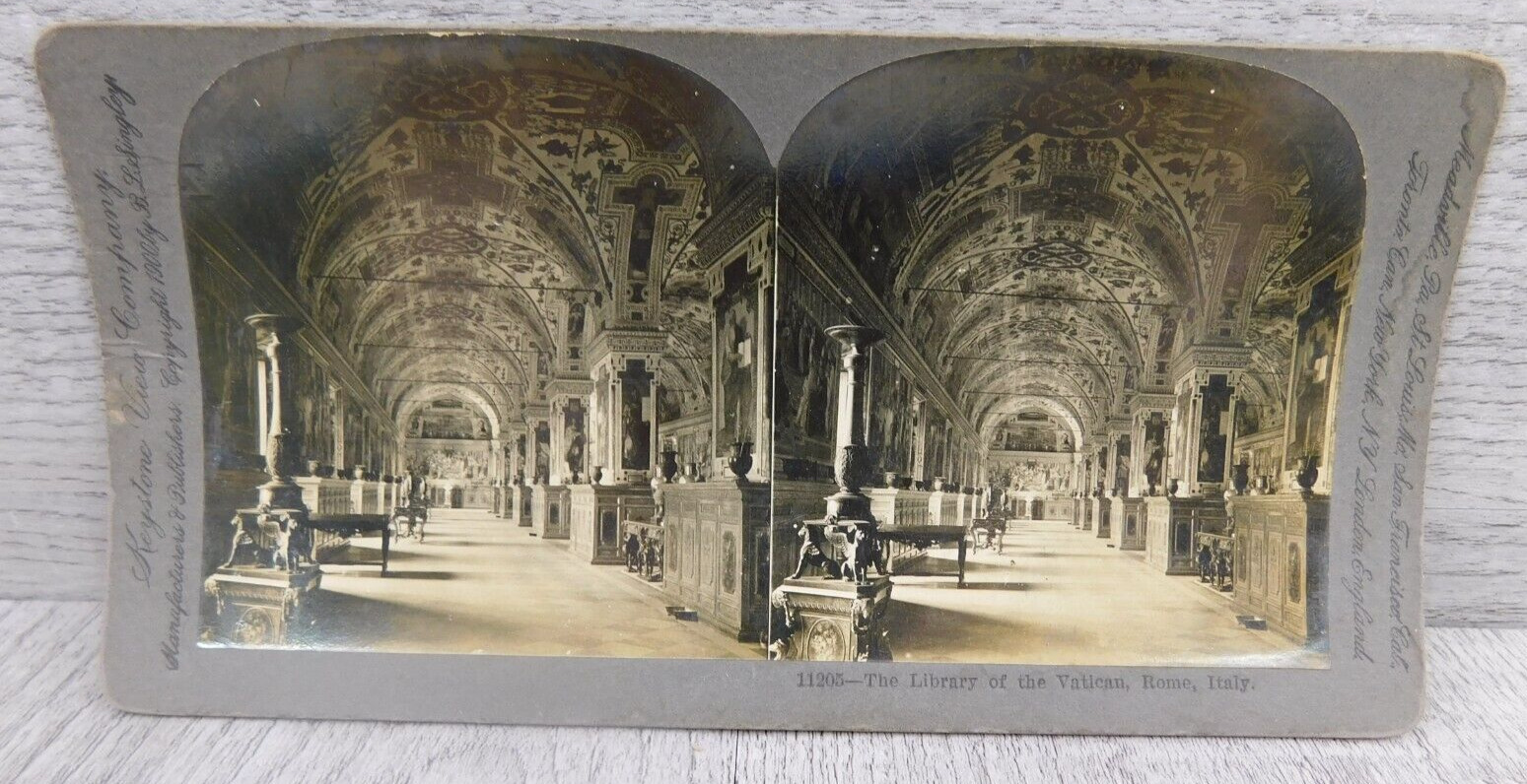 Vintage Stereoview Photo Cards Keystone View Company 1900 Vatican Rome Italy