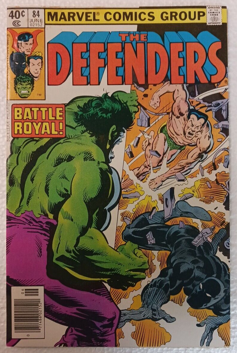 The Defenders #84 ~ Marvel 1980 ~ NEWSSTAND ~ 1st BATTLE NAMOR & BLACK PANTHER