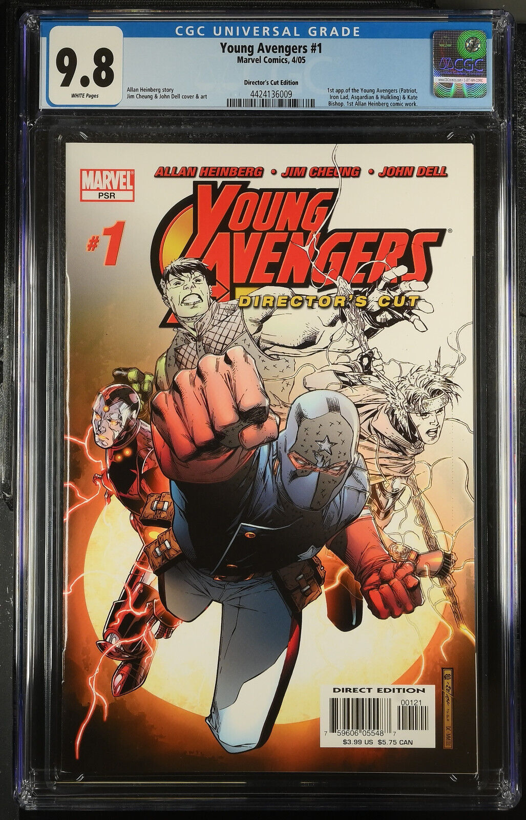 Young Avengers 1B Cheung Director's Cut Variant CGC 9.8 2005 4424136009