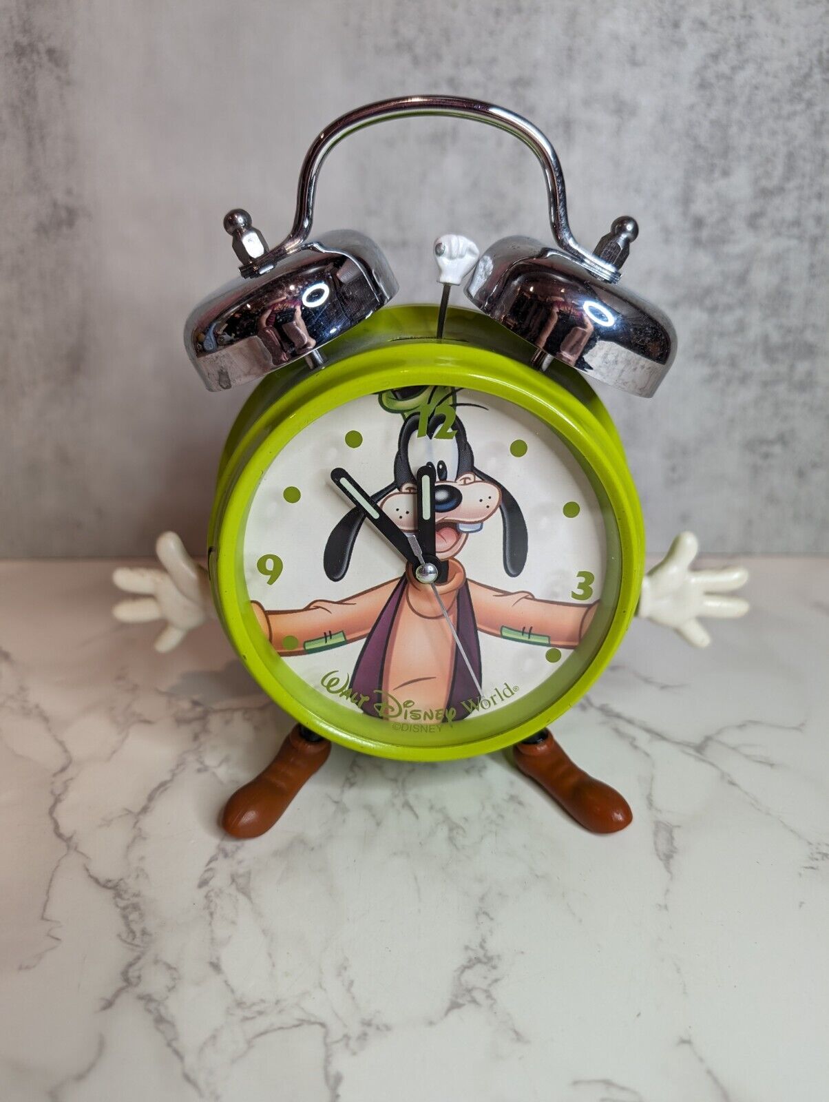 Vintage Walt Disney World Goofy Alarm Clock Animated  - Alarm Does Not Work
