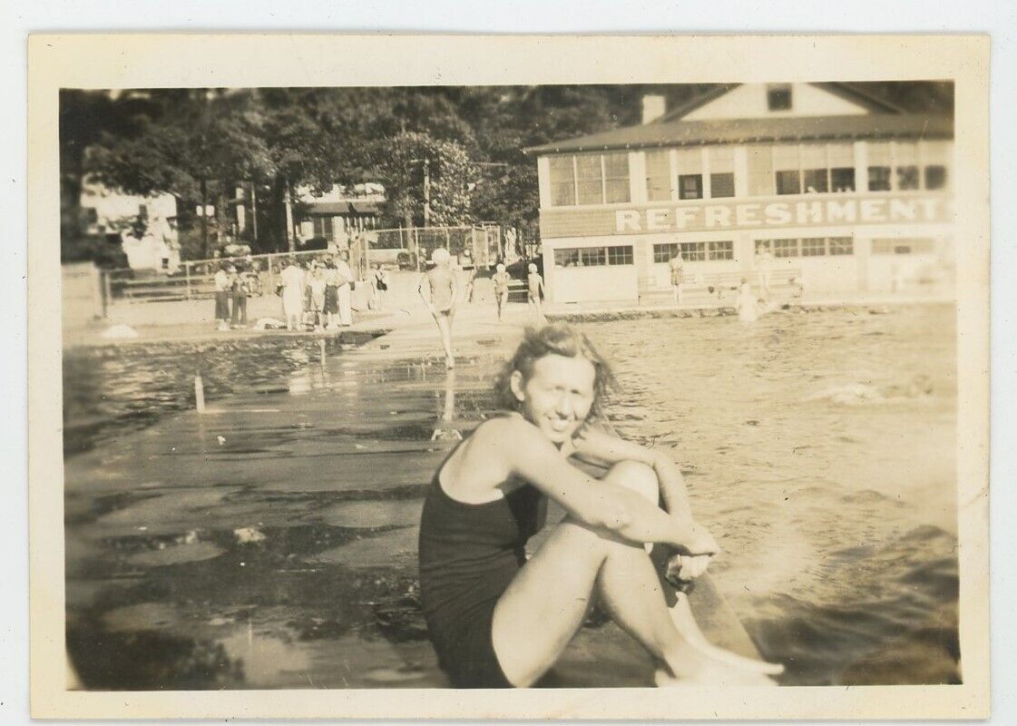 Vintage Photo Beauty Lake Hopatcong Lee\'s Pavillion County Park Marina NJ 1938
