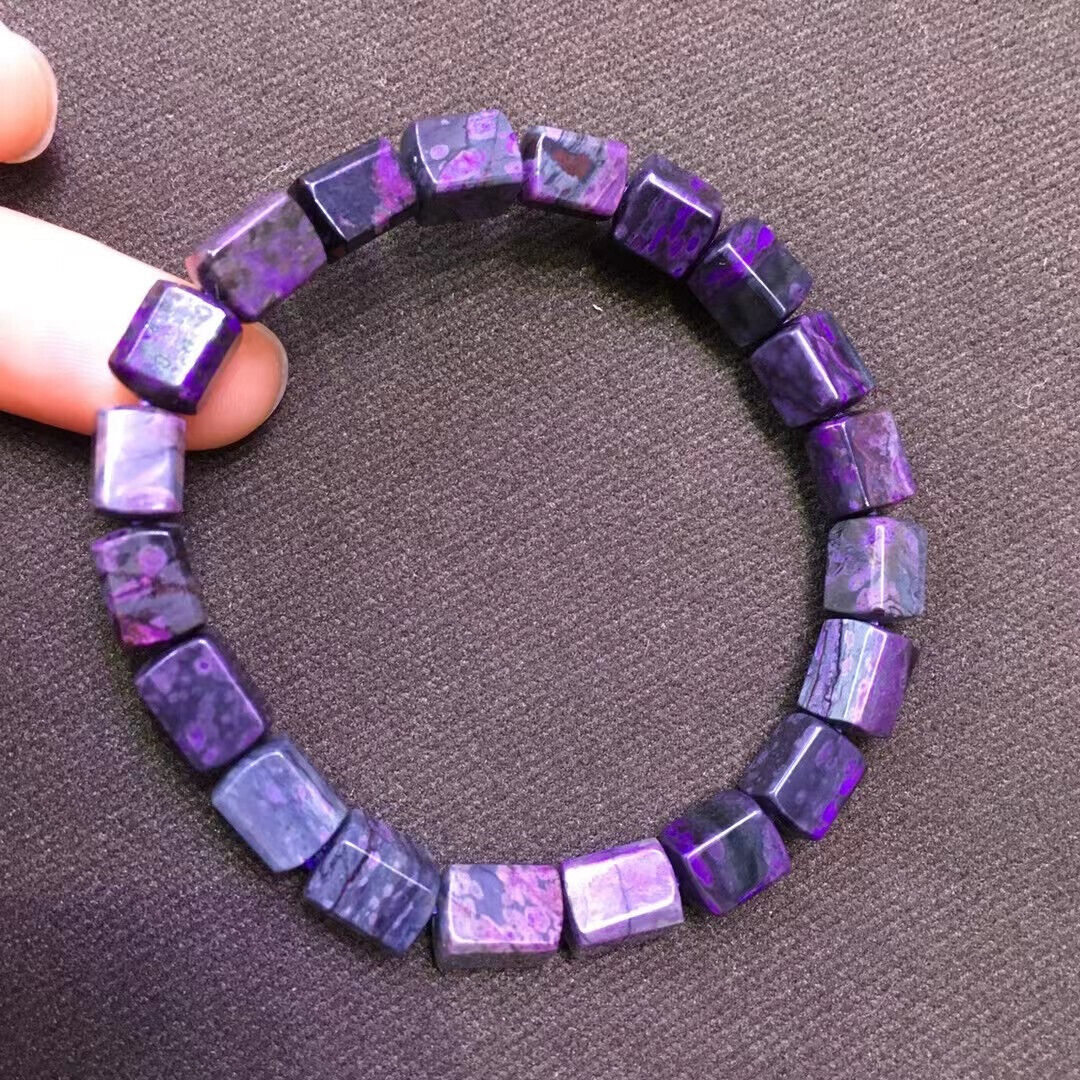 6.6*8.9mm Natural Purple Sugilite South Africa Gems Beads Bracelet AAA
