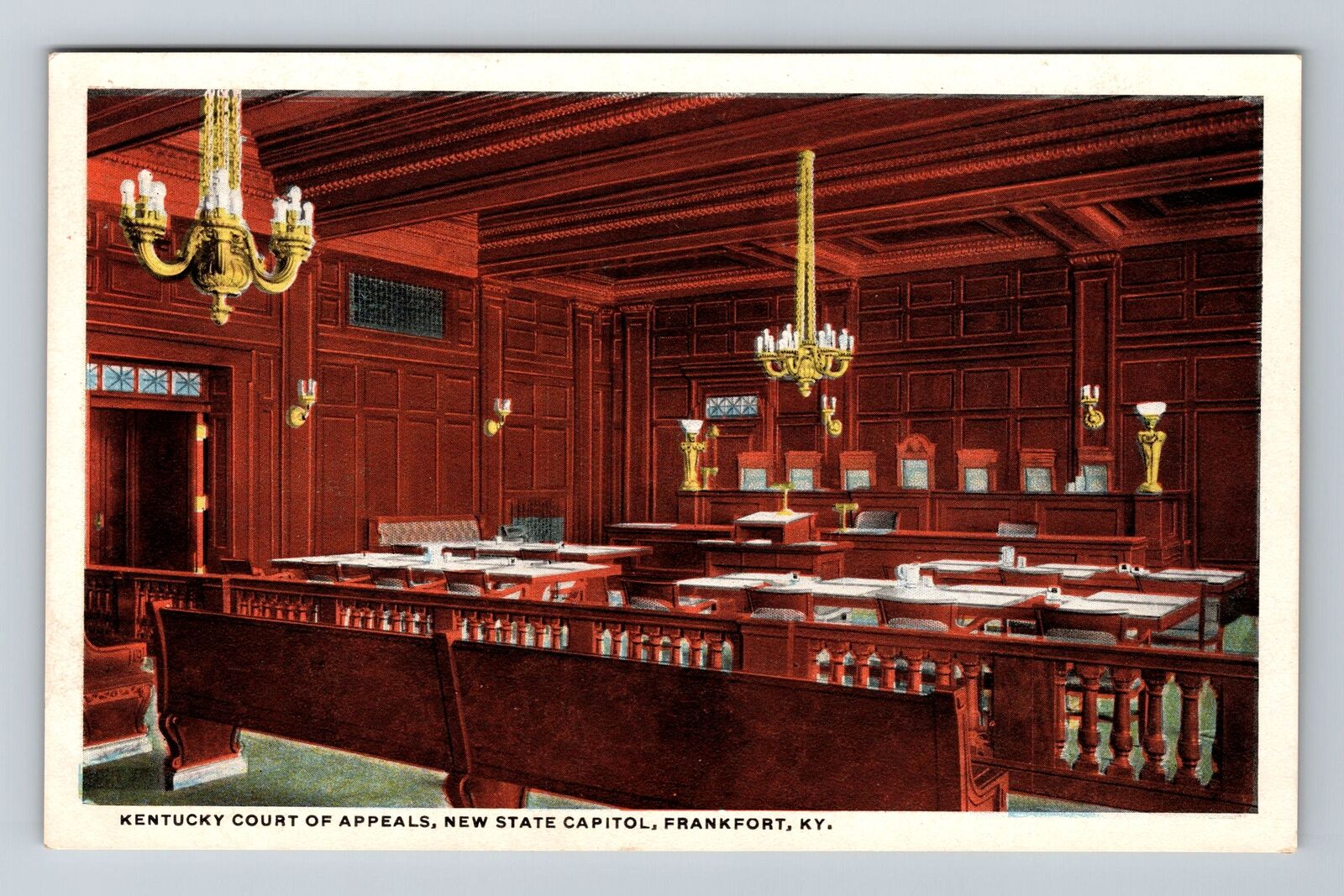 Frankfort KY-Kentucky, Court Appeals, New State Capitol, Vintage Postcard