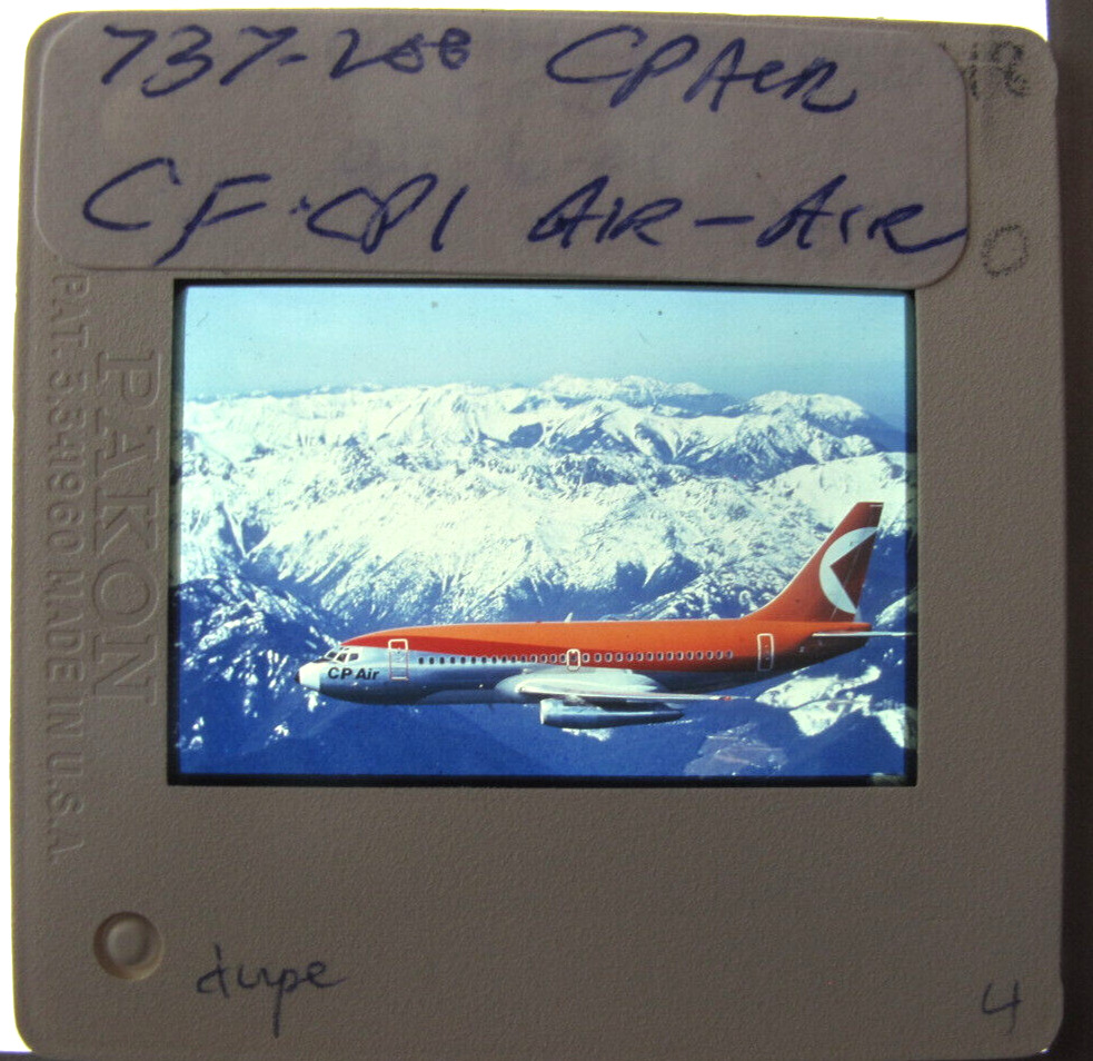 CP AIR 737-200 CFCPI Canadian Pacific Airlines Airplane DUPE 35mm Slide
