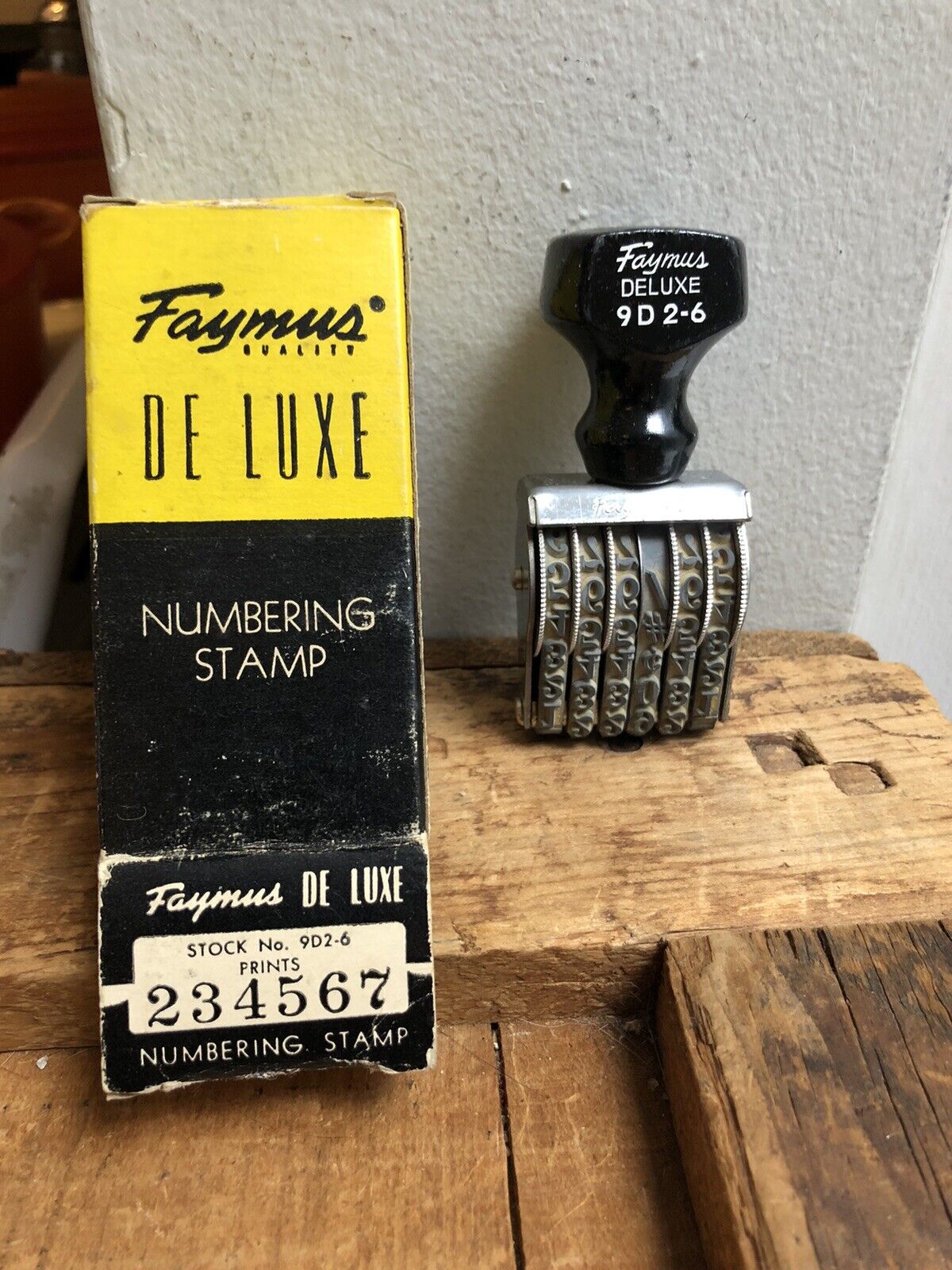 Vintage Numbers Rubber Stamp Faymus Chicago