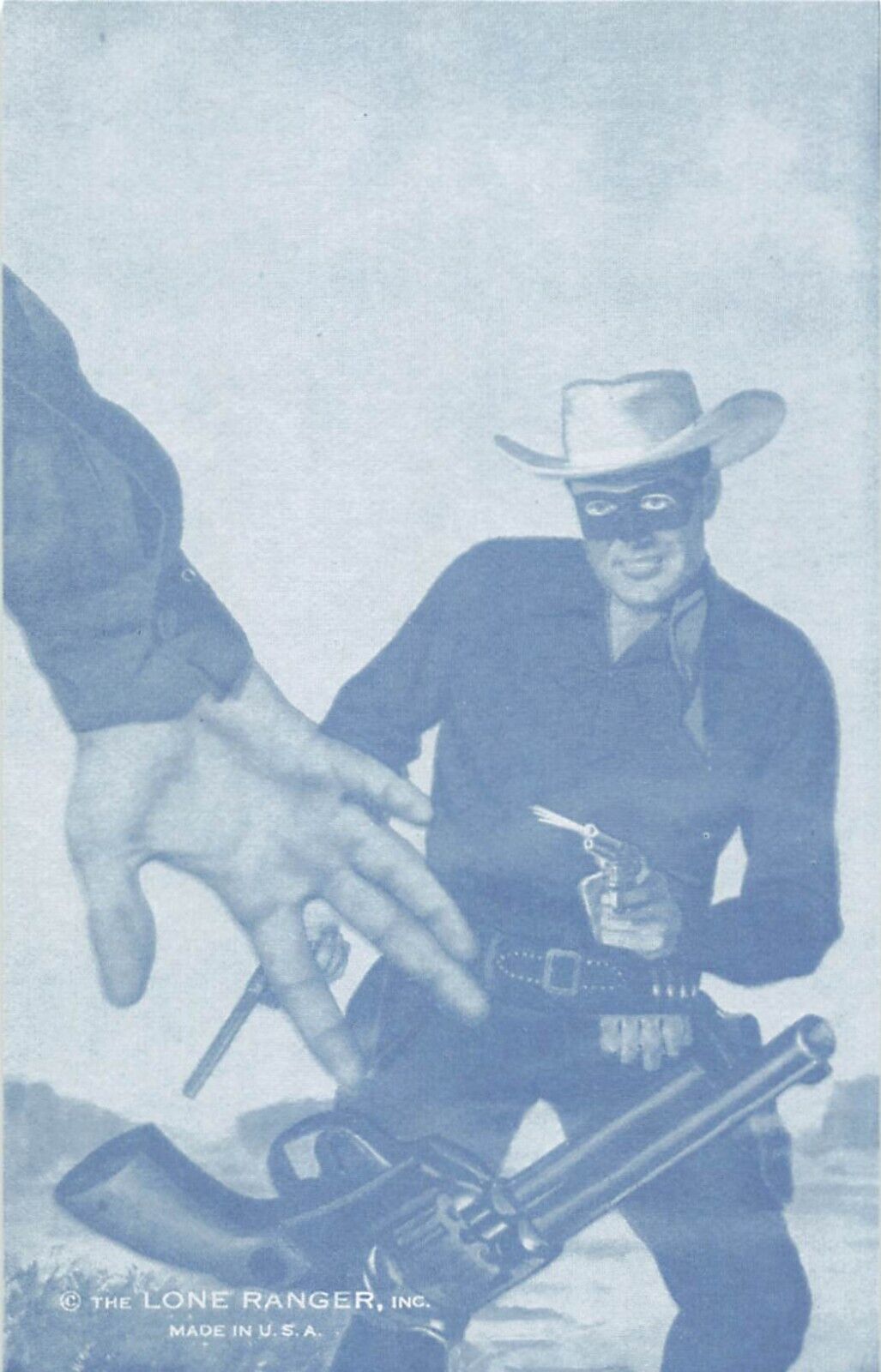 1930s Era The Lone Ranger Gun Fight Old West Western Arcade Exhibit Postcard J