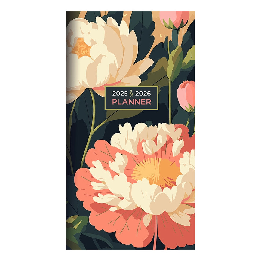 TF Publishing 2025-2026 Spring Peony Small Monthly Pocket Planner w