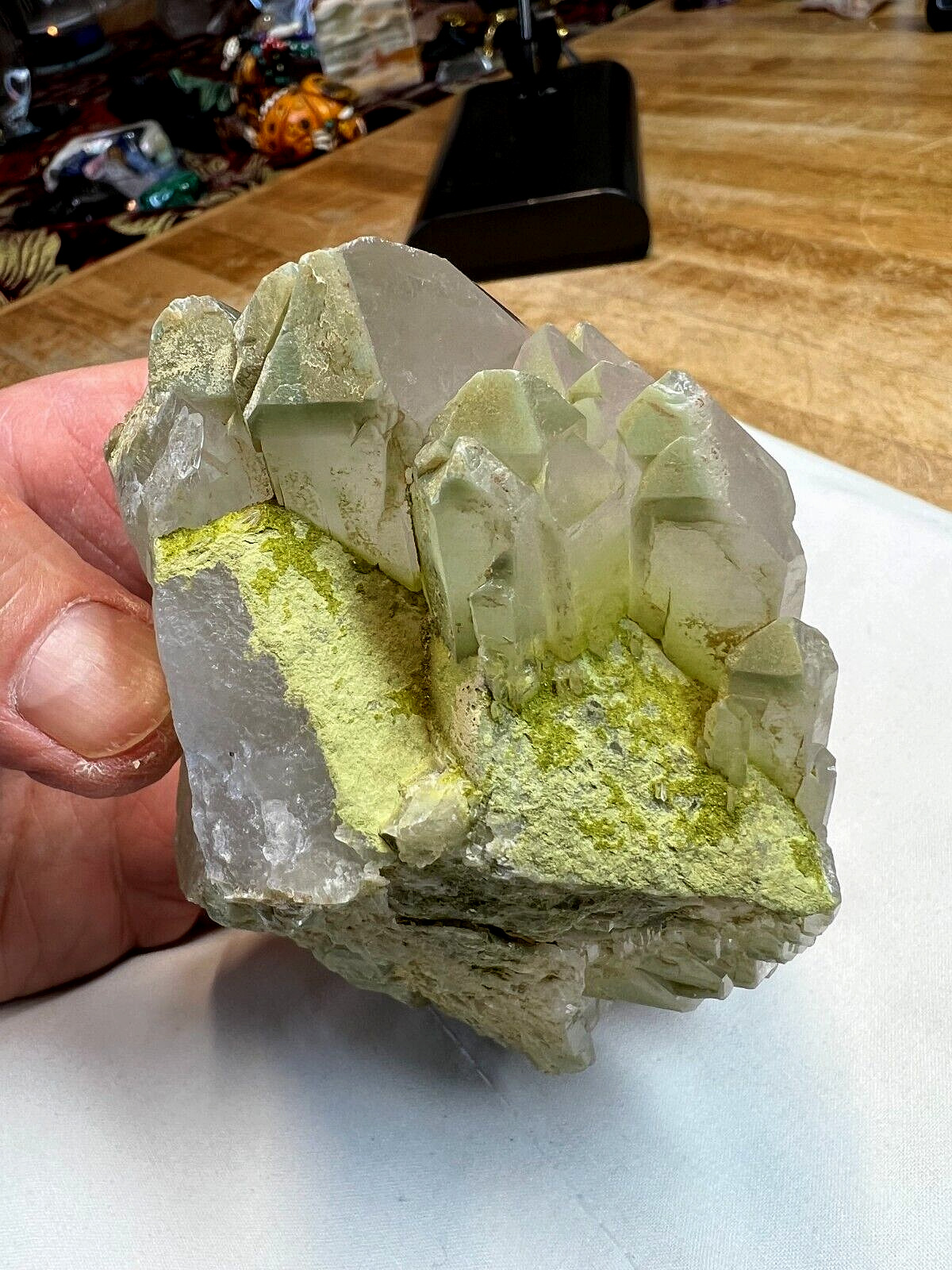 Rare Dream Shamanic DBL Terminated Phantom Cathedral Quartz Crystal W Epidote214