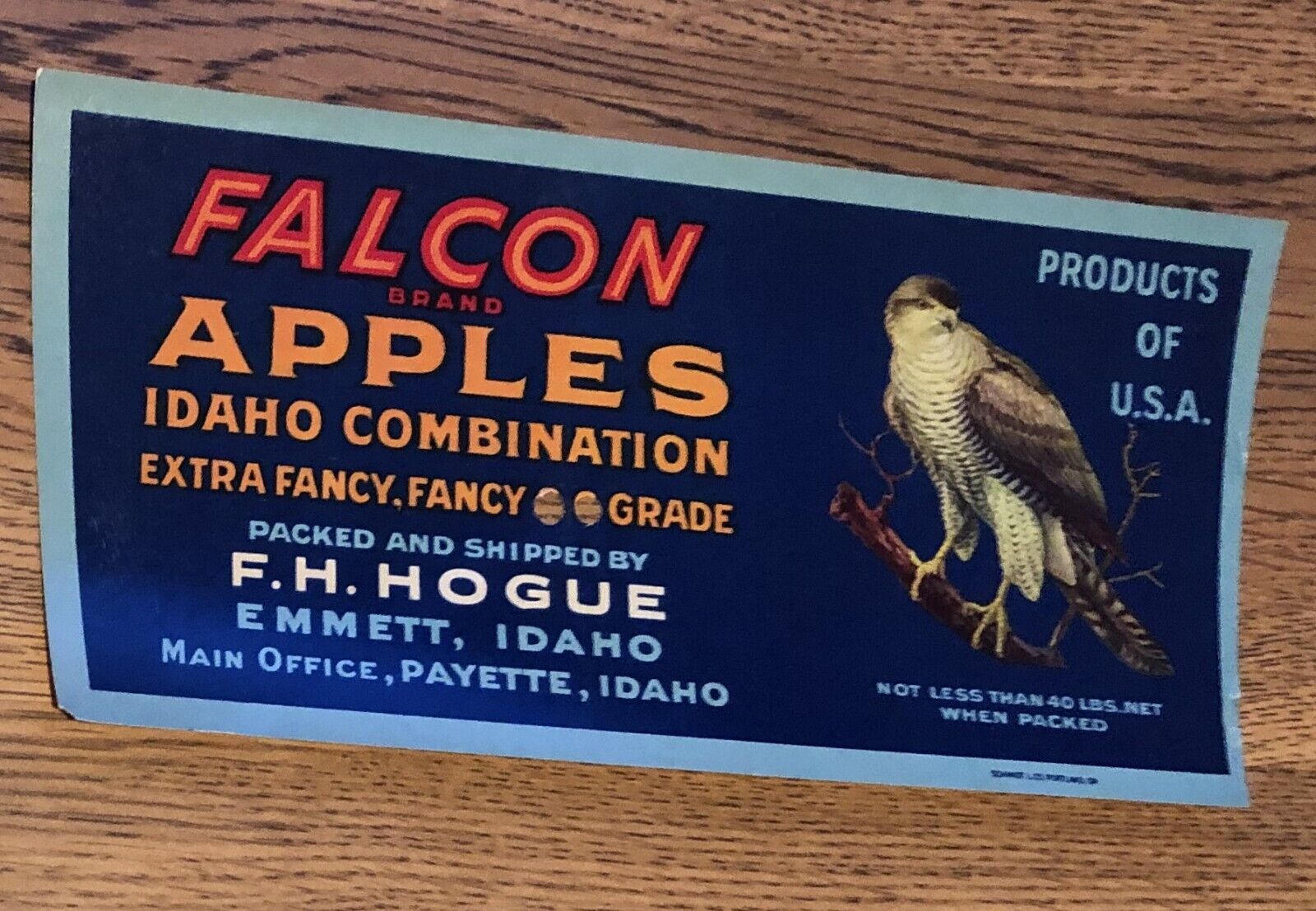 Falcon Brand Apple Crate Label - Extra Fancy and Fancy Version