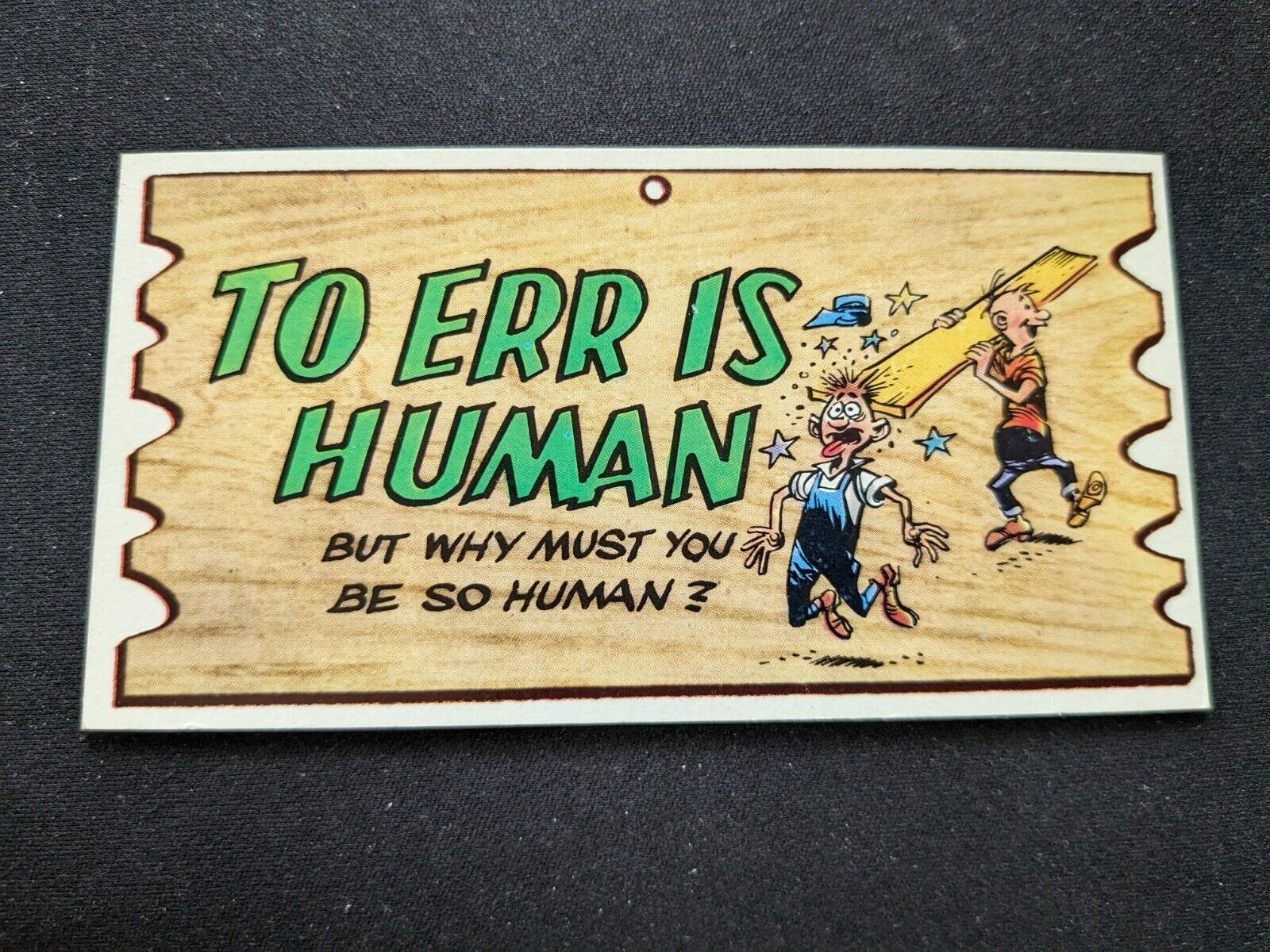 1965 Topps Kookie Plak Card # 37 To err is human... (VG/EX)