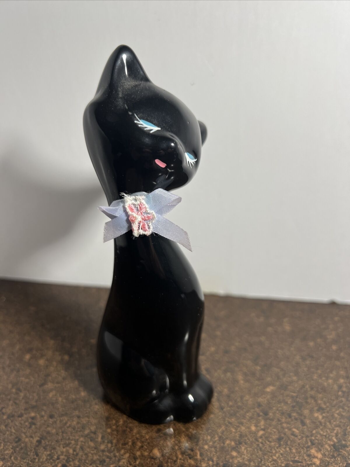 Vintage BLACK CATS Pottery Figurines, King Import Warehouse MCM