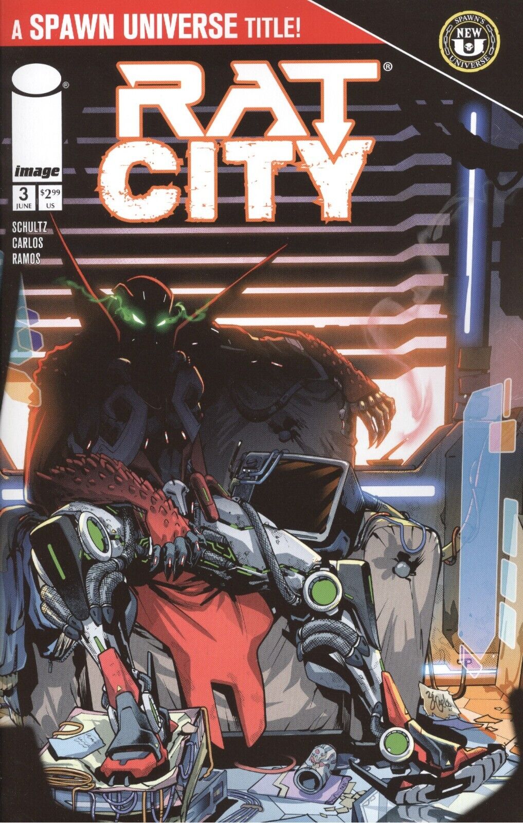 SPAWN RAT CITY #3 COVER A ZE CARLOS VF/NM IMAGE HOHC 2024