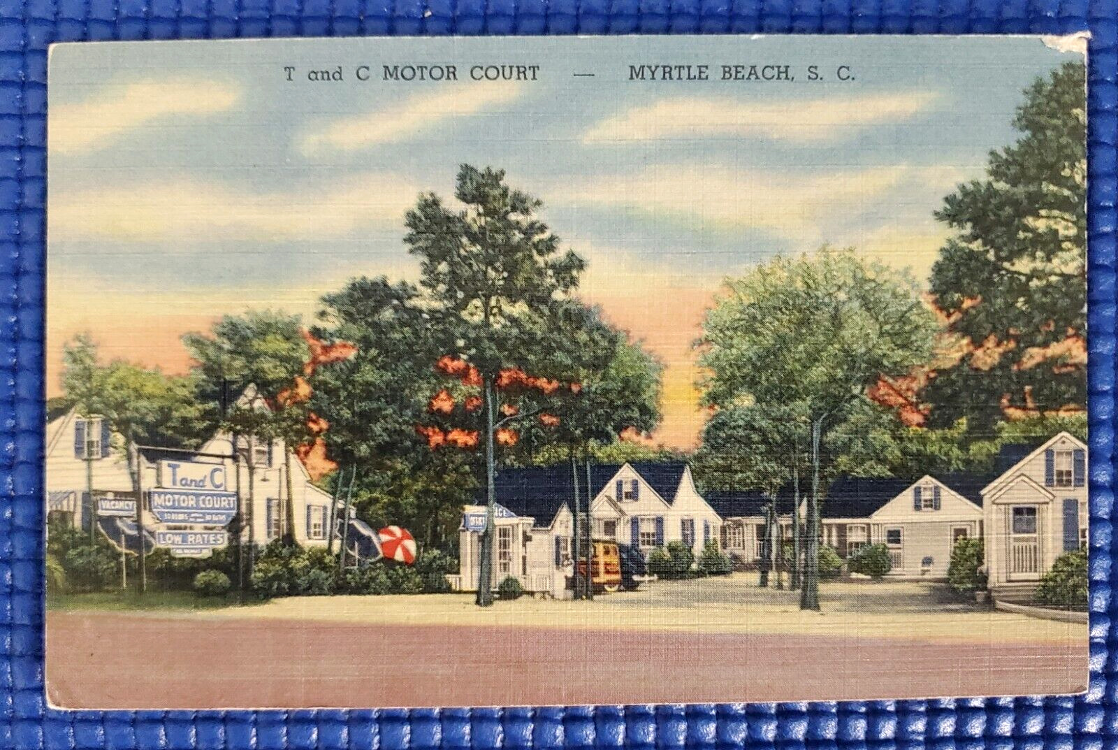 Vintage c1940\'s T & C Motor Court Myrtle Beach SC Postcard