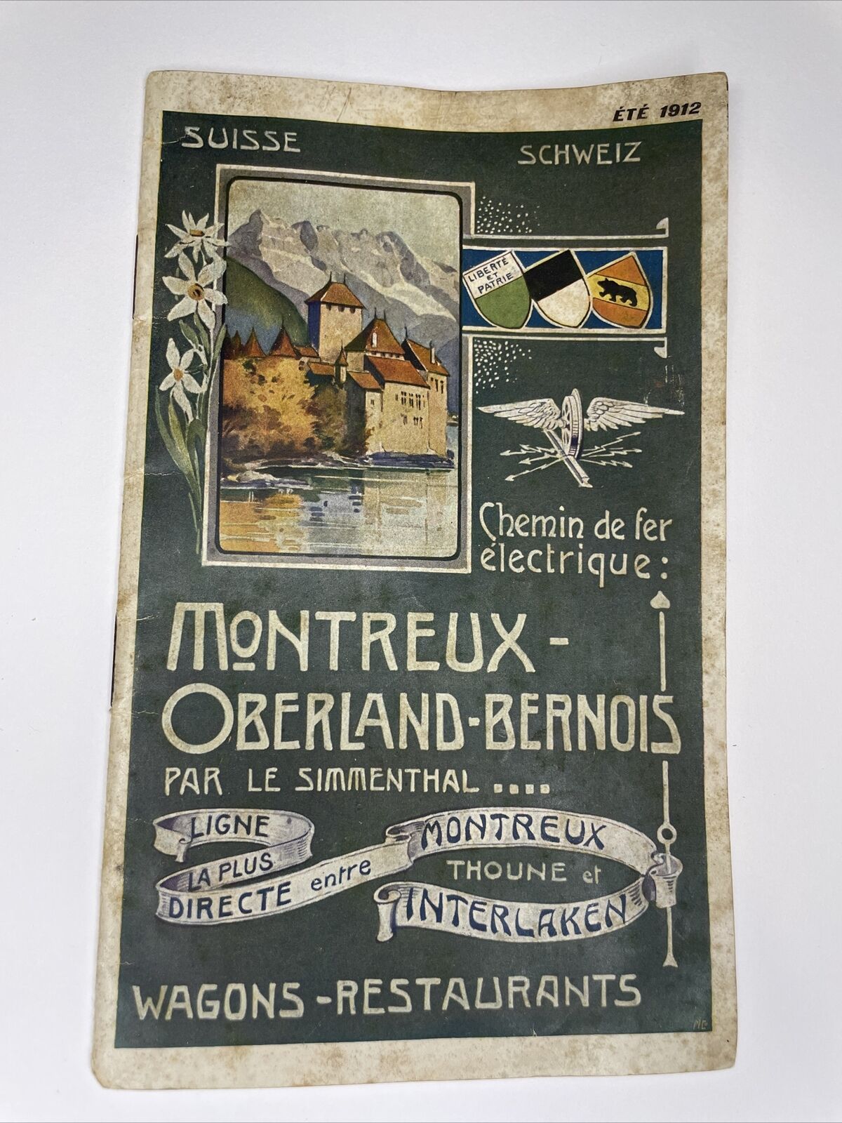 Chemin De Fer Electrique Montreux Oberland Bernois Pamphlet Brochure SB1